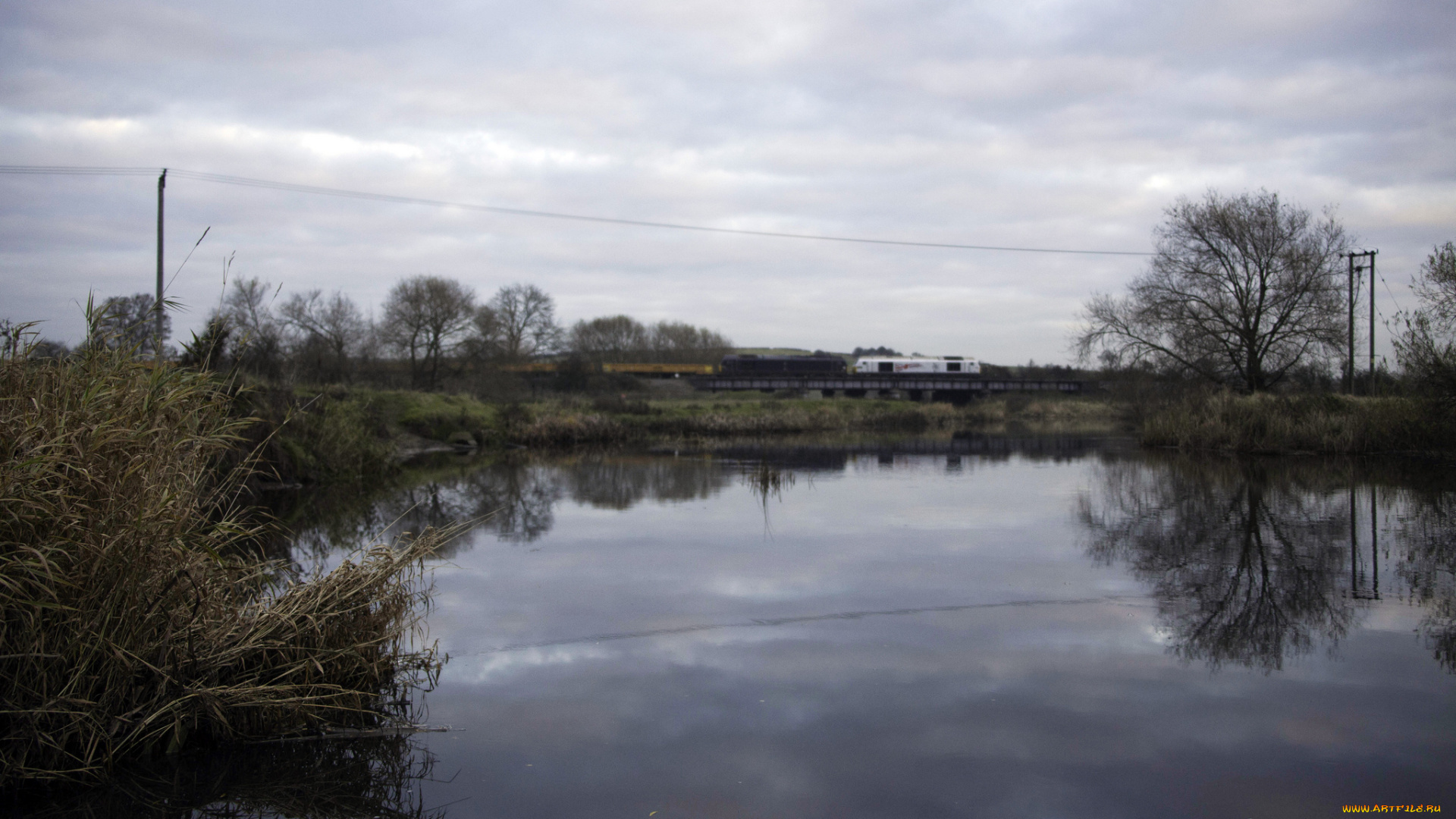 техника, поезда, локомотив, рельсы