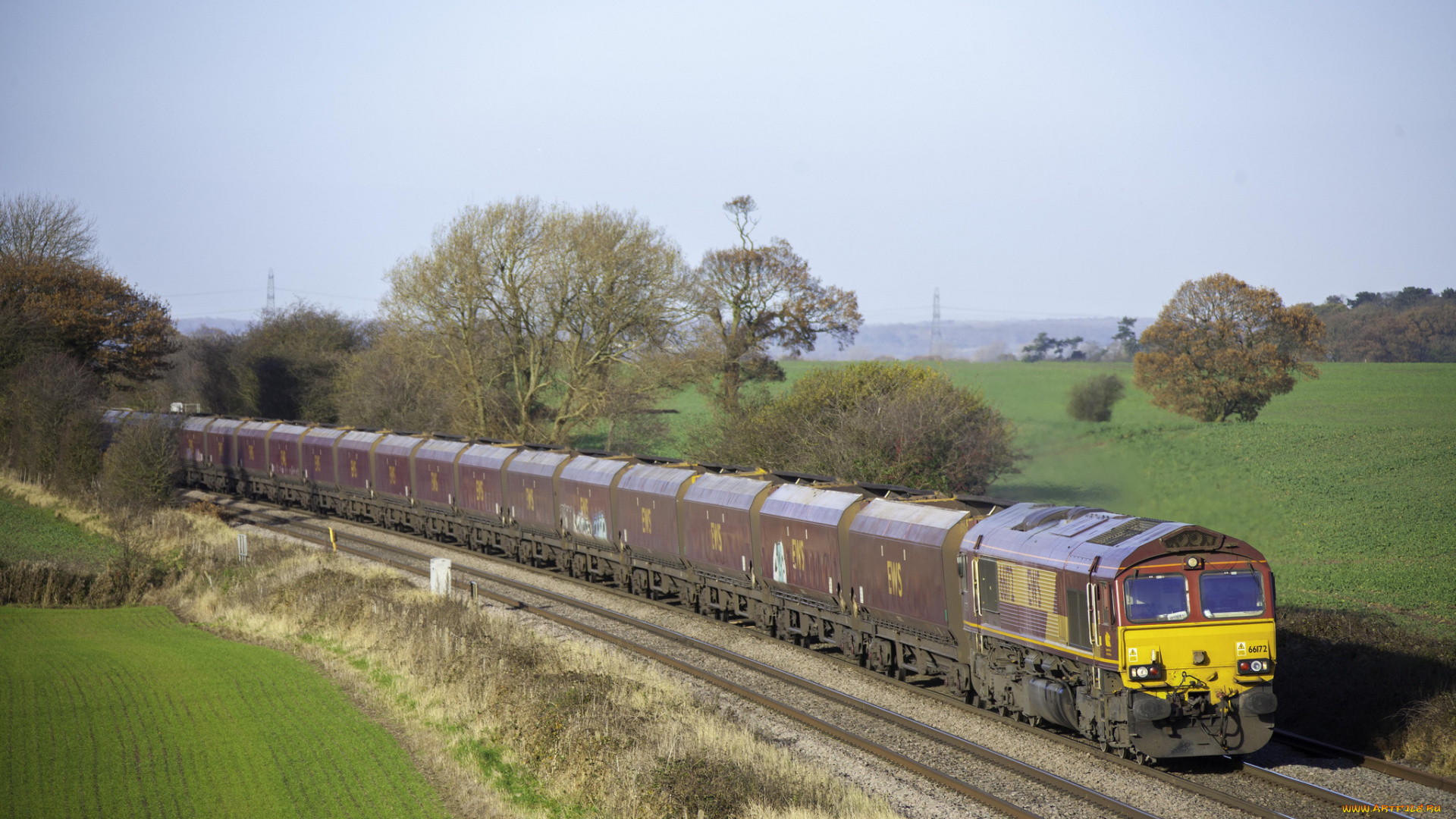 техника, поезда, рельсы, локомотив