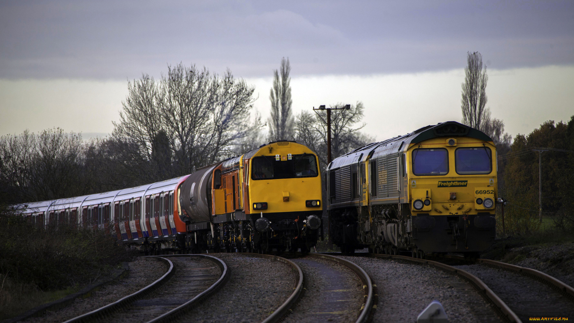 техника, поезда, рельсы, локомотив