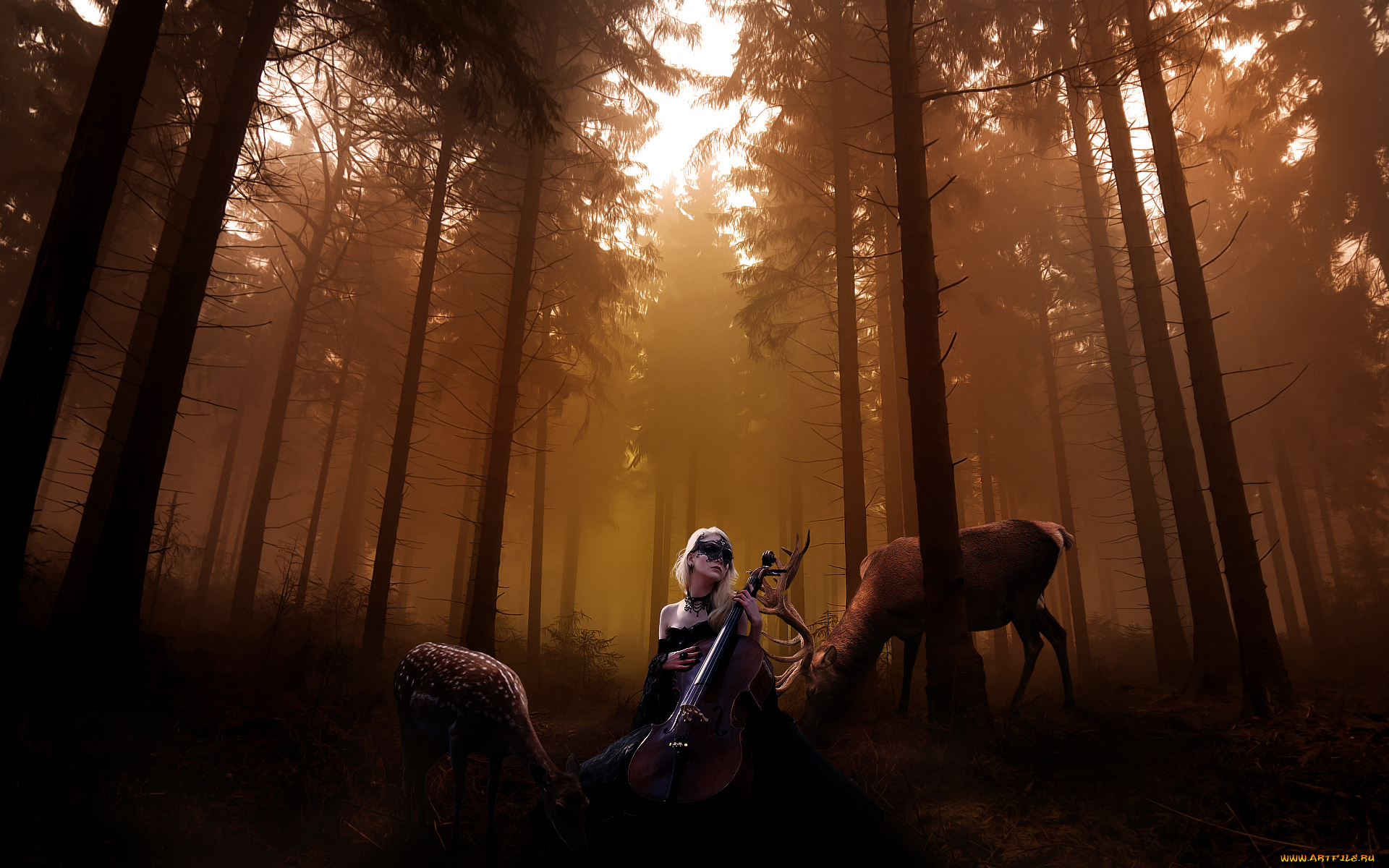 фэнтези, фотоарт, лес