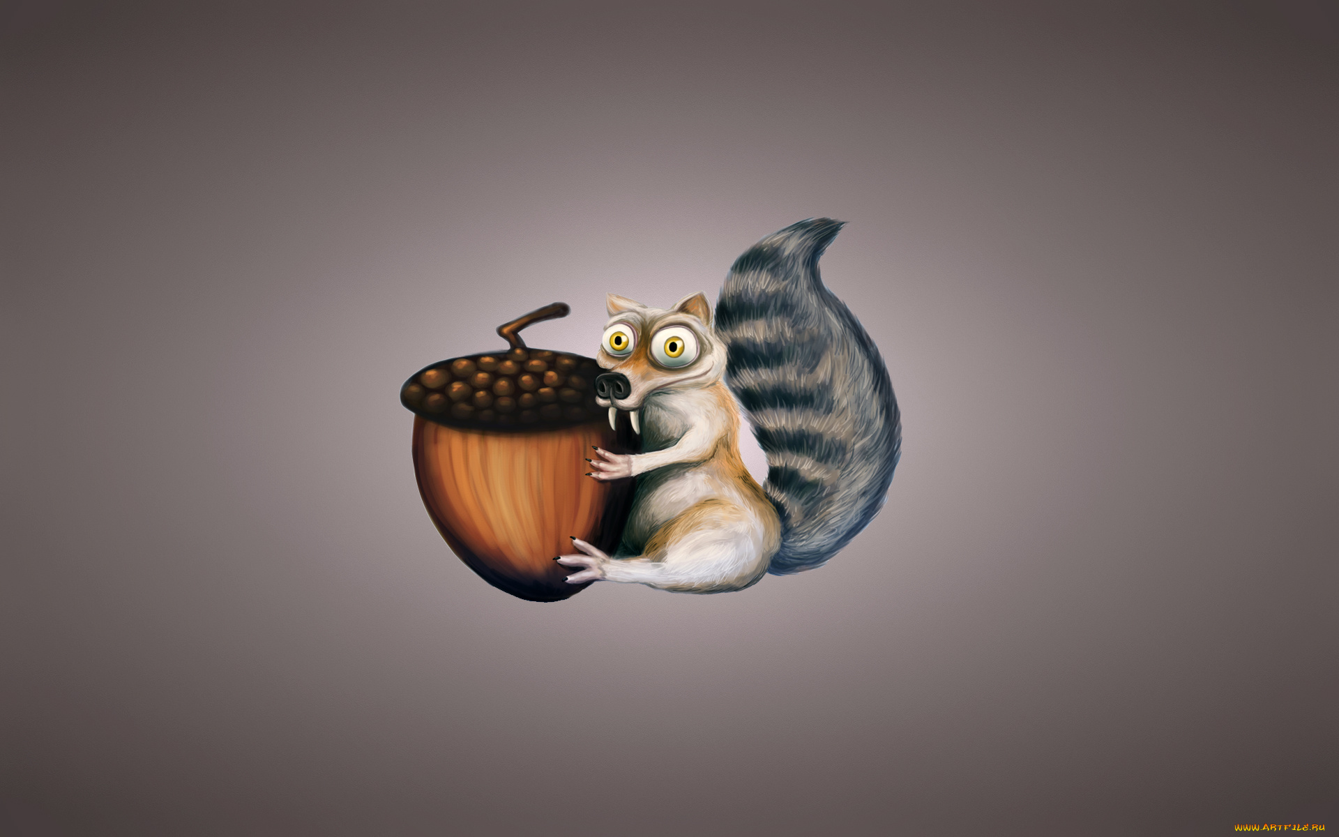 ледниковый, период, рисованные, минимализм, ледниковый, период, белка, ice, age, scrat, орех, желудь