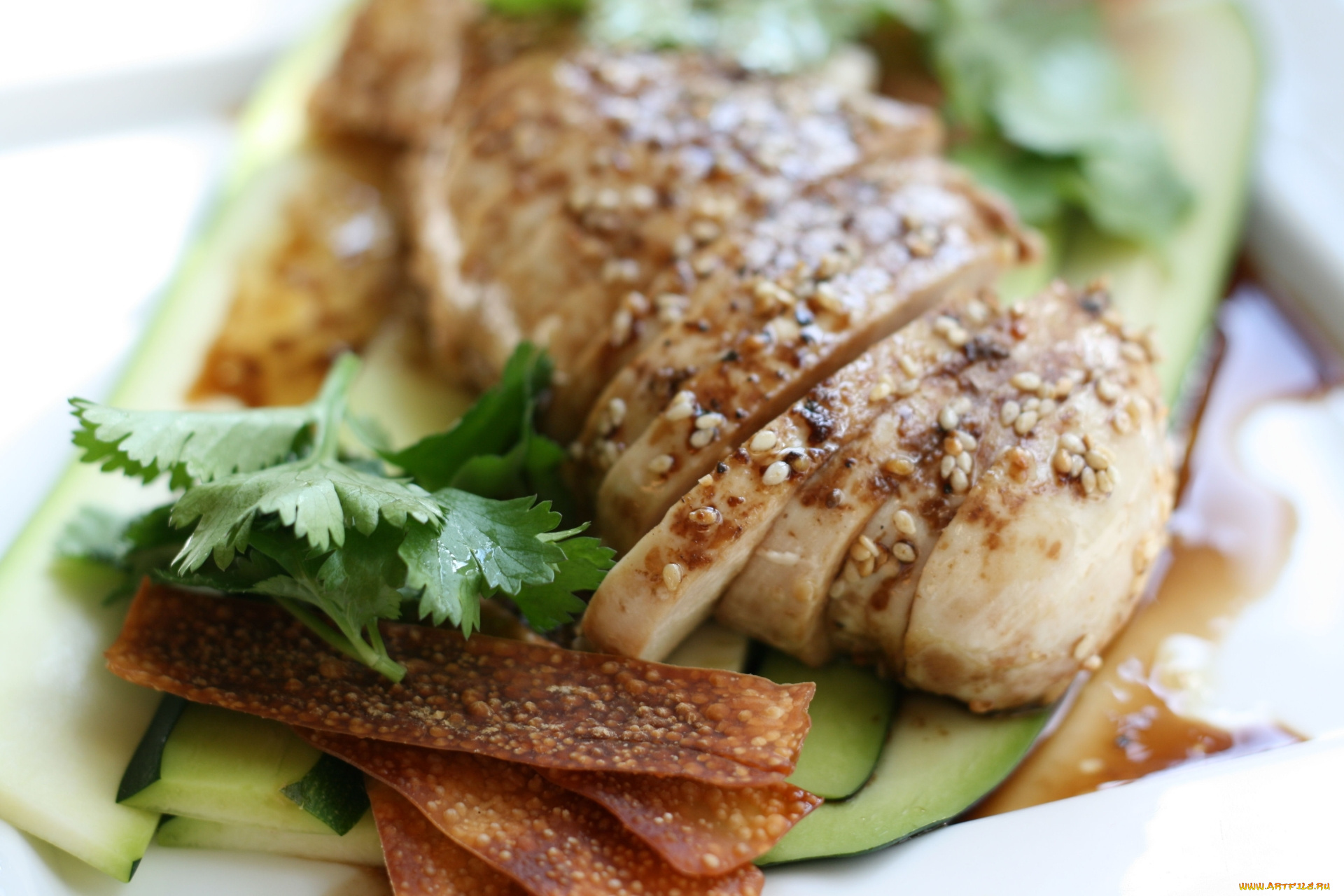 еда, мясные, блюда, мясо, зелень