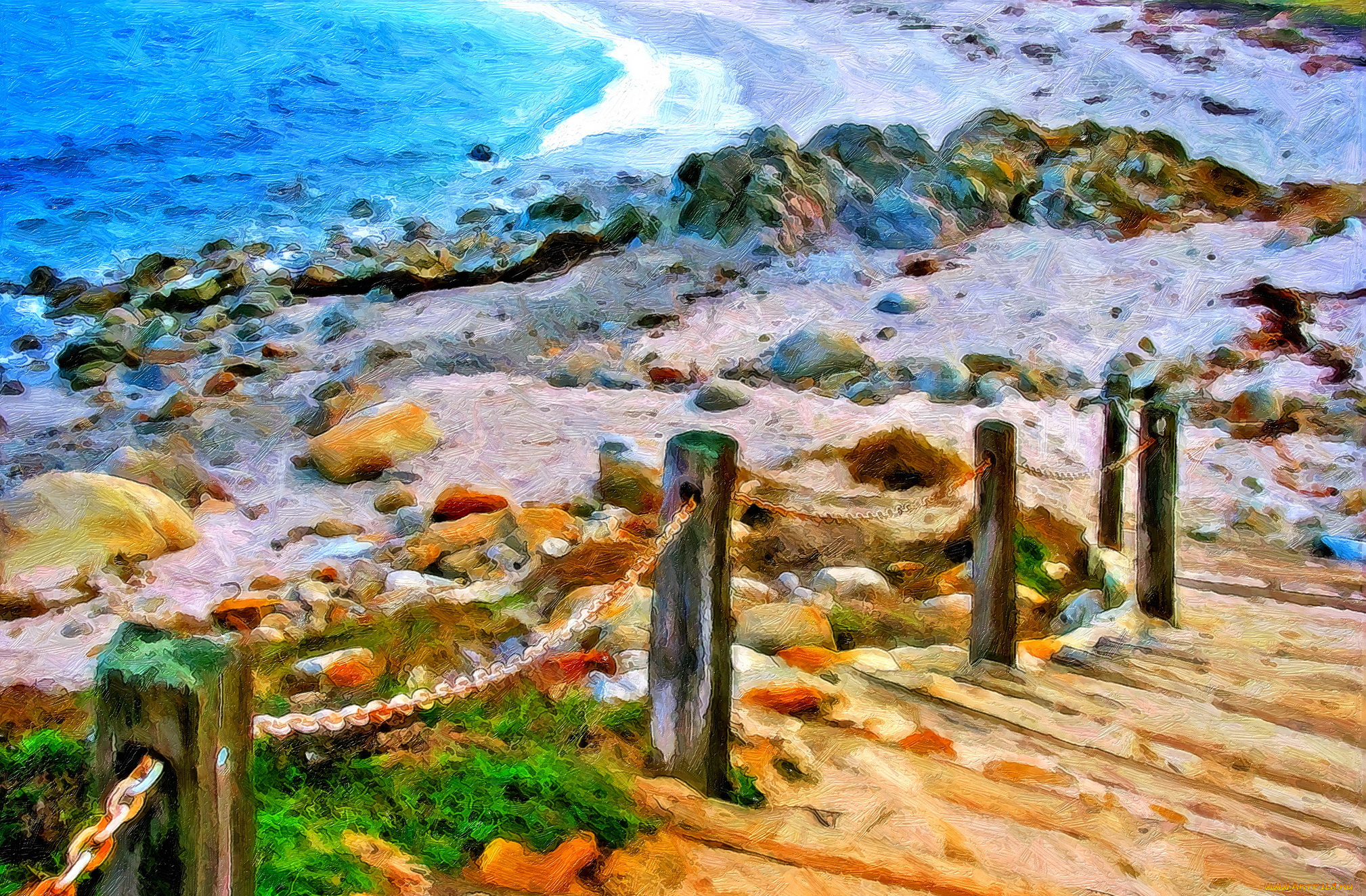 разное, компьютерный, дизайн, побережье