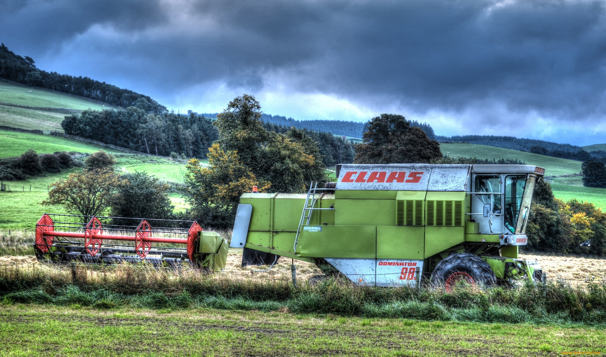 техника, комбайны, поле, комбайн, уборка