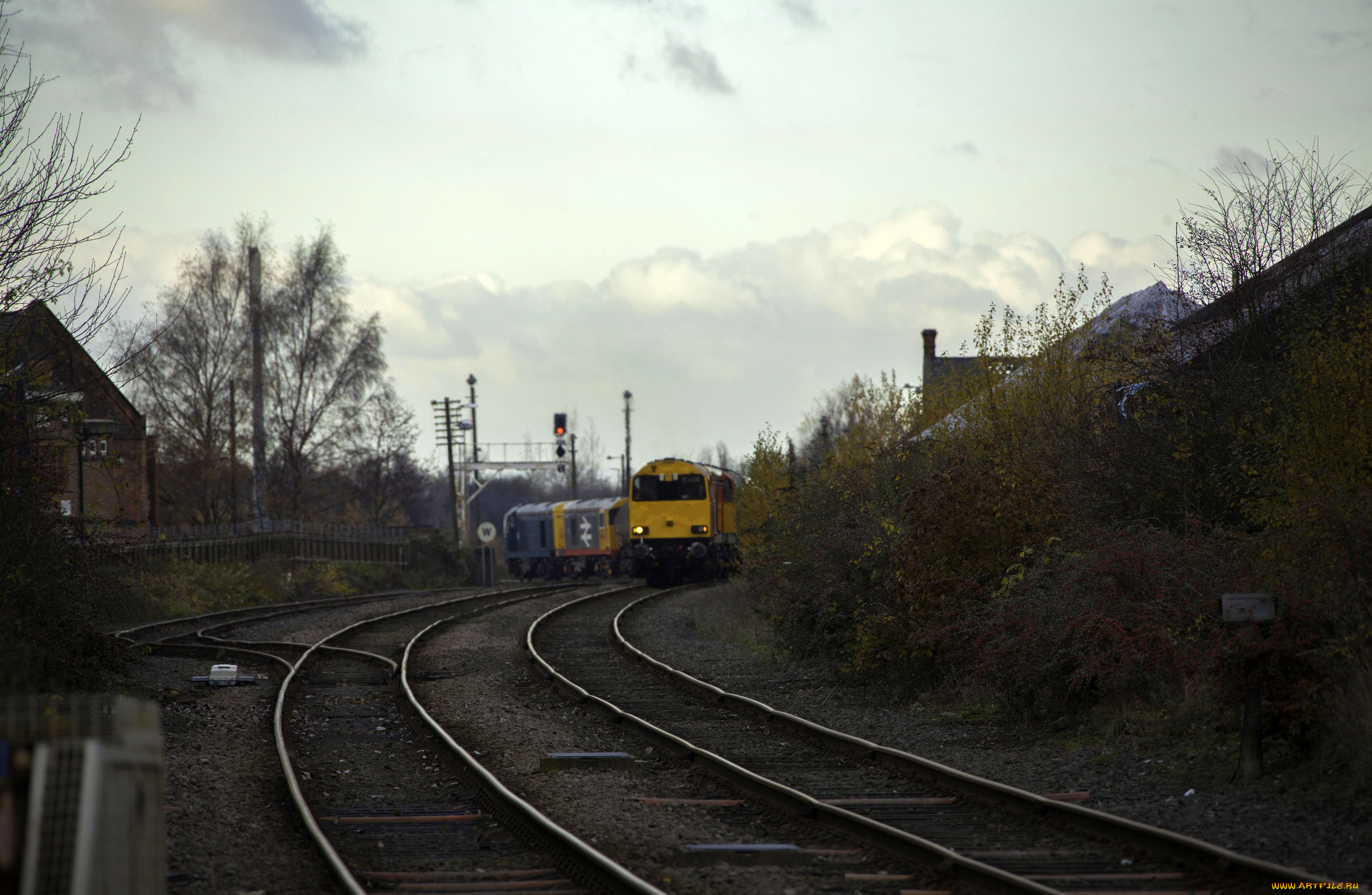 техника, поезда, локомотив, рельсы