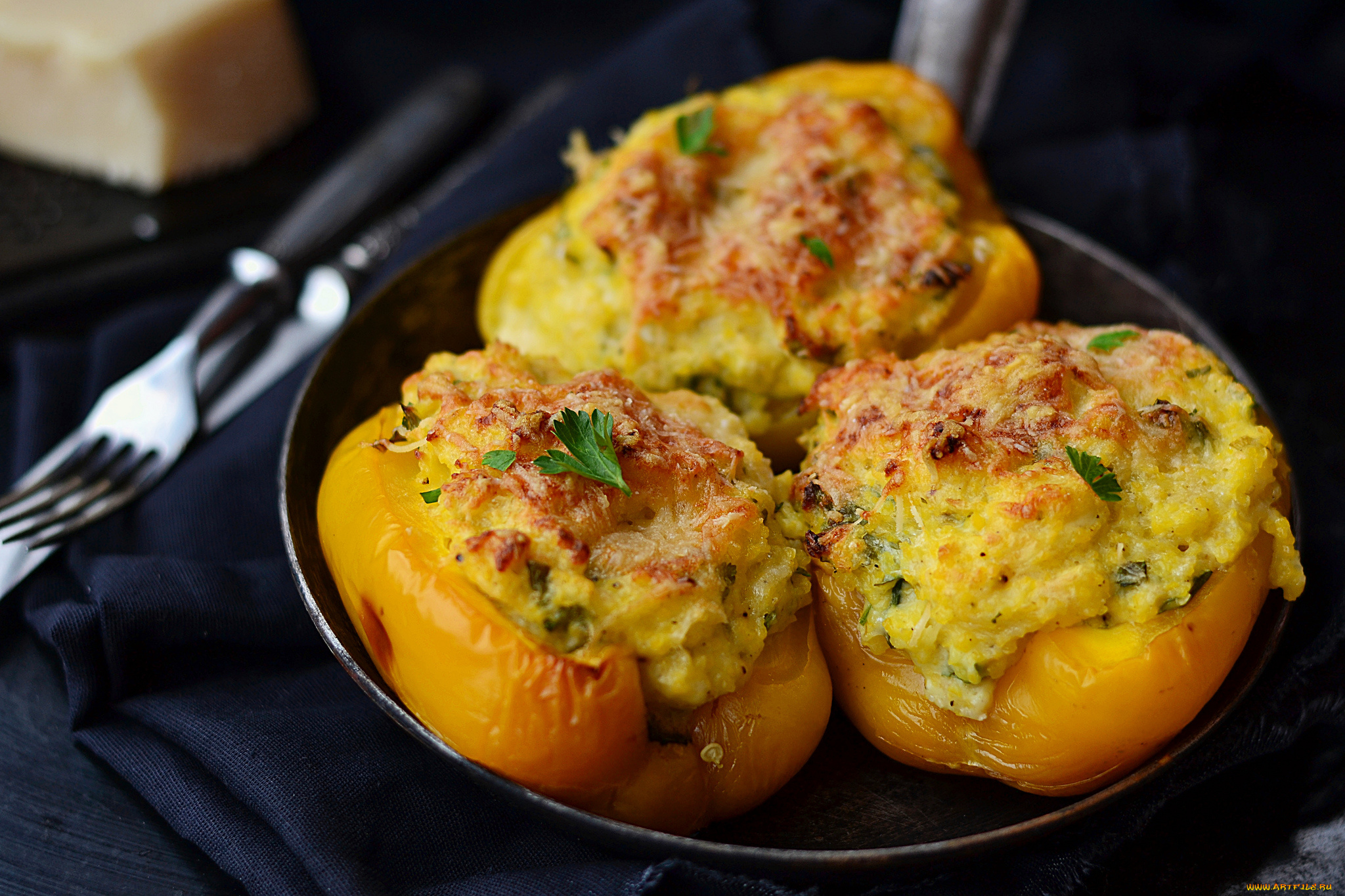 еда, вторые, блюда, перец, фаршированный