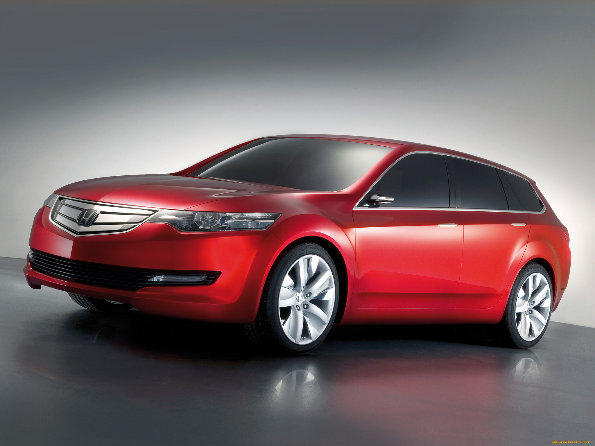 автомобили, honda, accord, tourer, concept, 2007г, красный