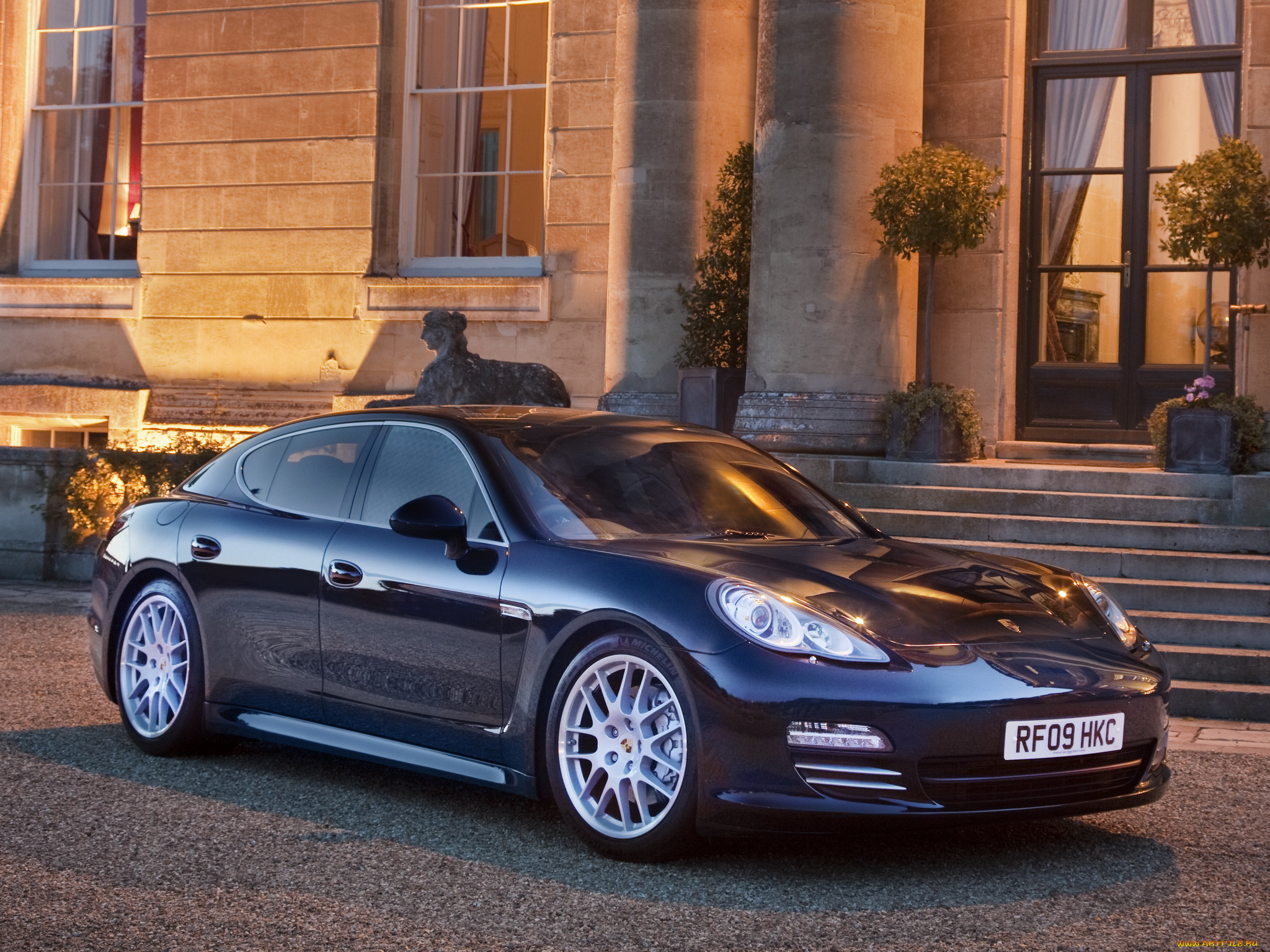 автомобили, porsche, panamera, turbo, 970, 2009, uk-spec