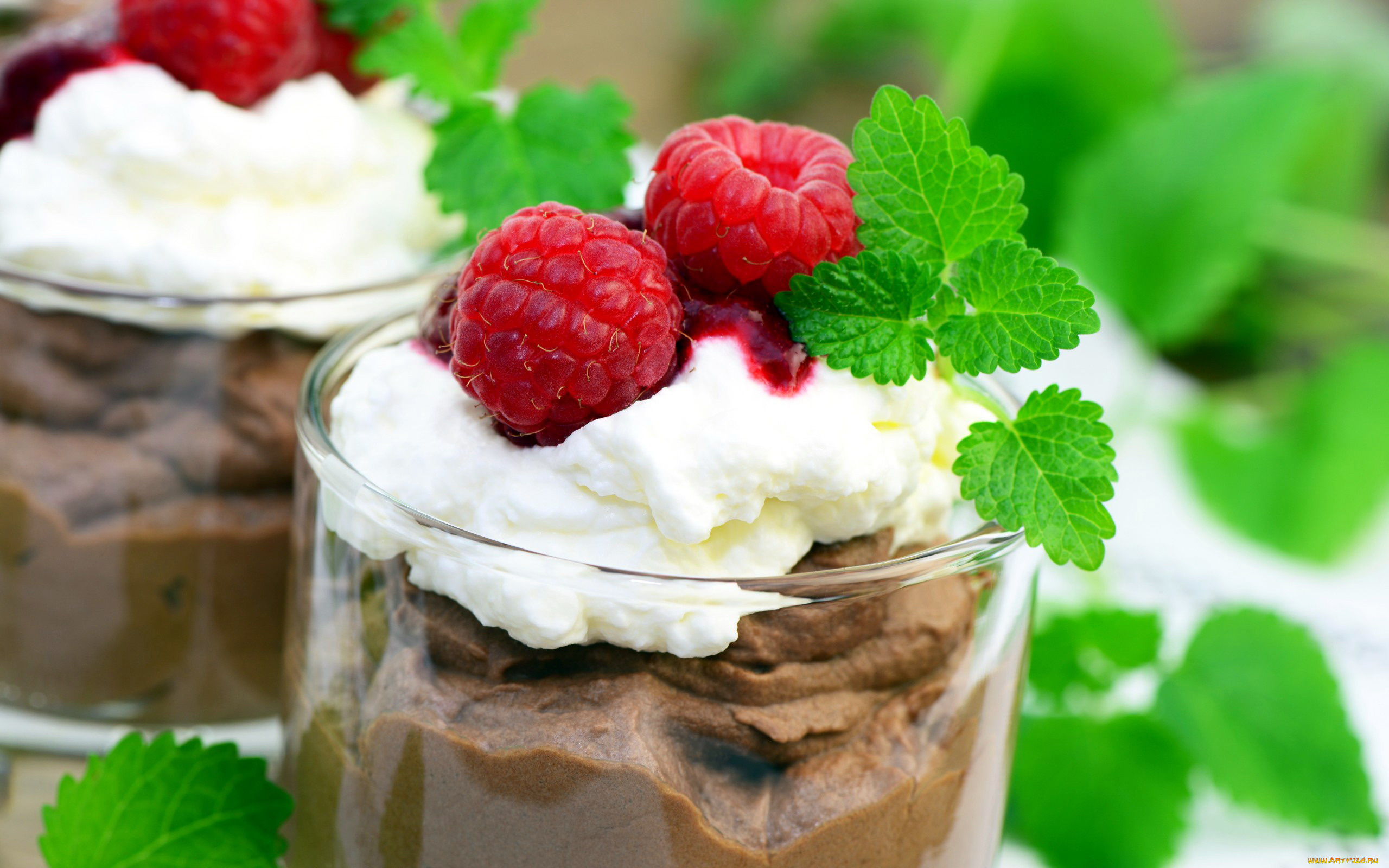 еда, мороженое, , десерты, малина, мята