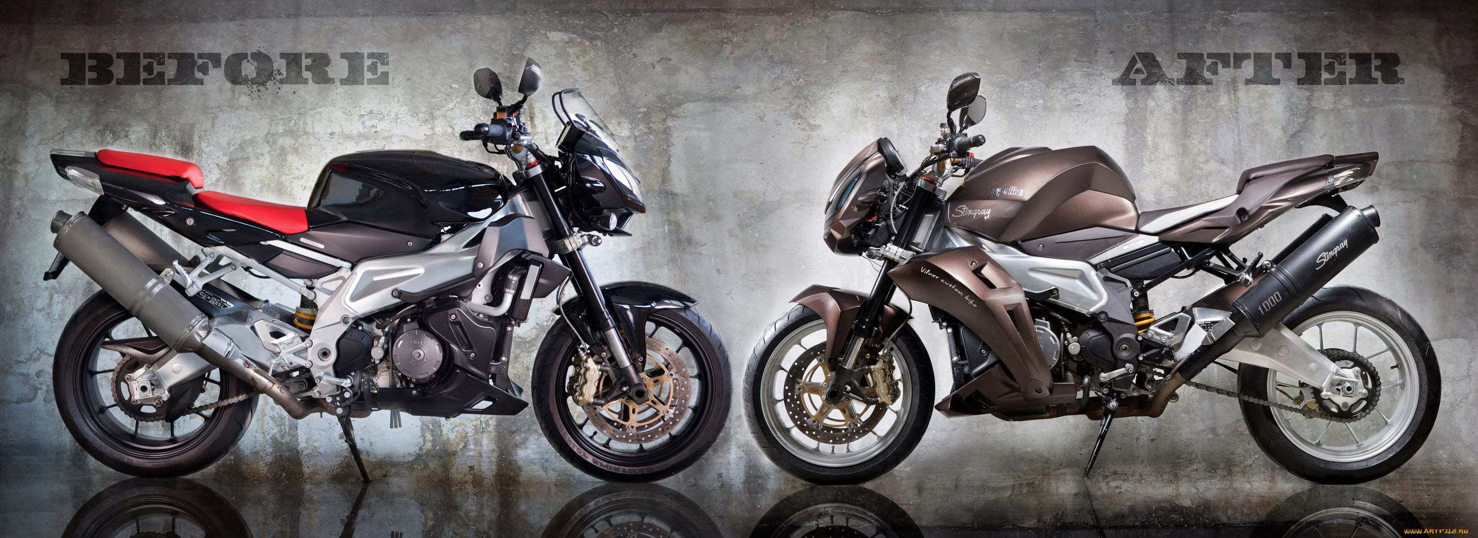 vilner-aprilia-stingray, мотоциклы, aprilia, stingray