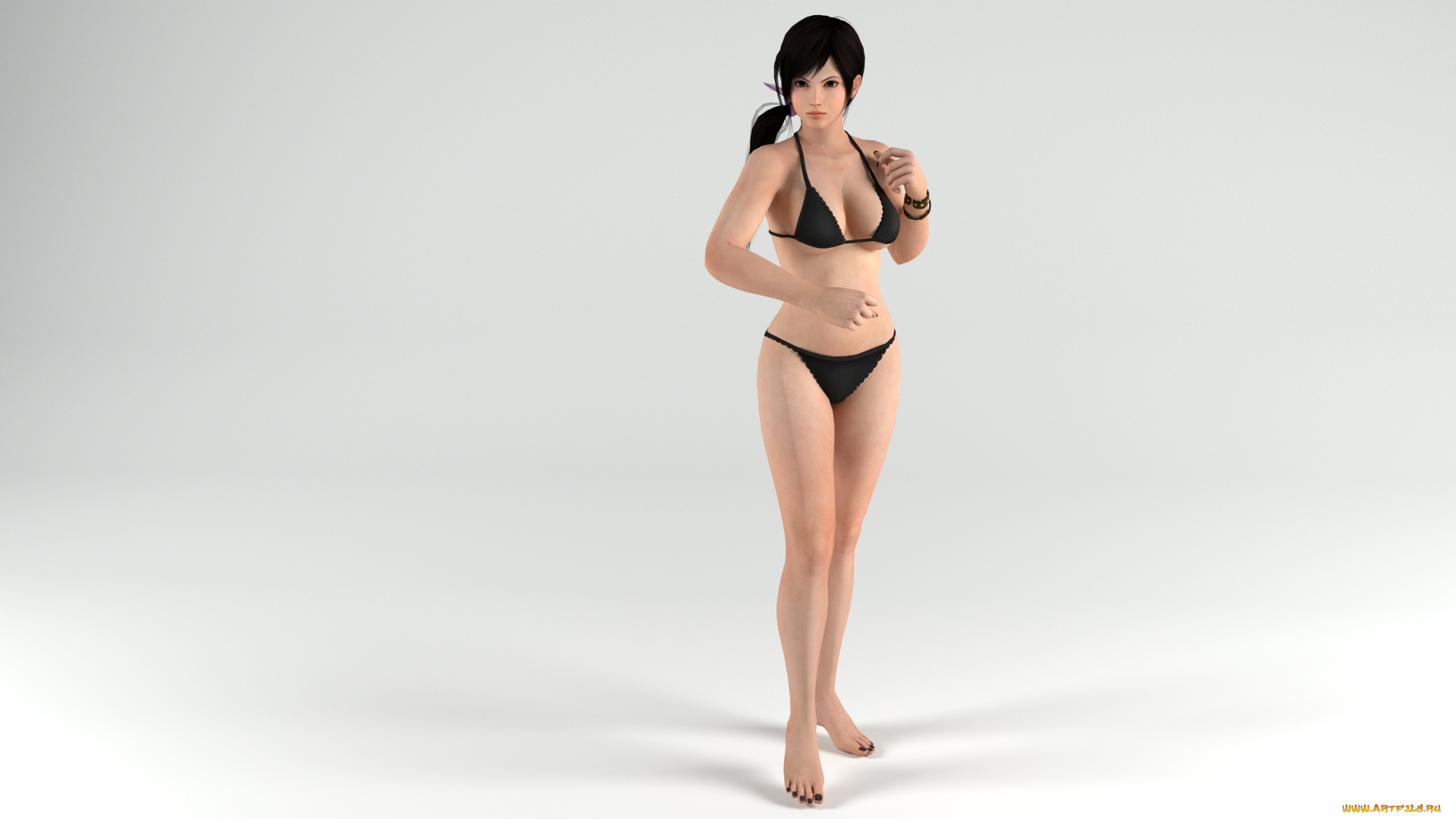 3д, графика, аниме, , anime, девушка, взгляд, фон