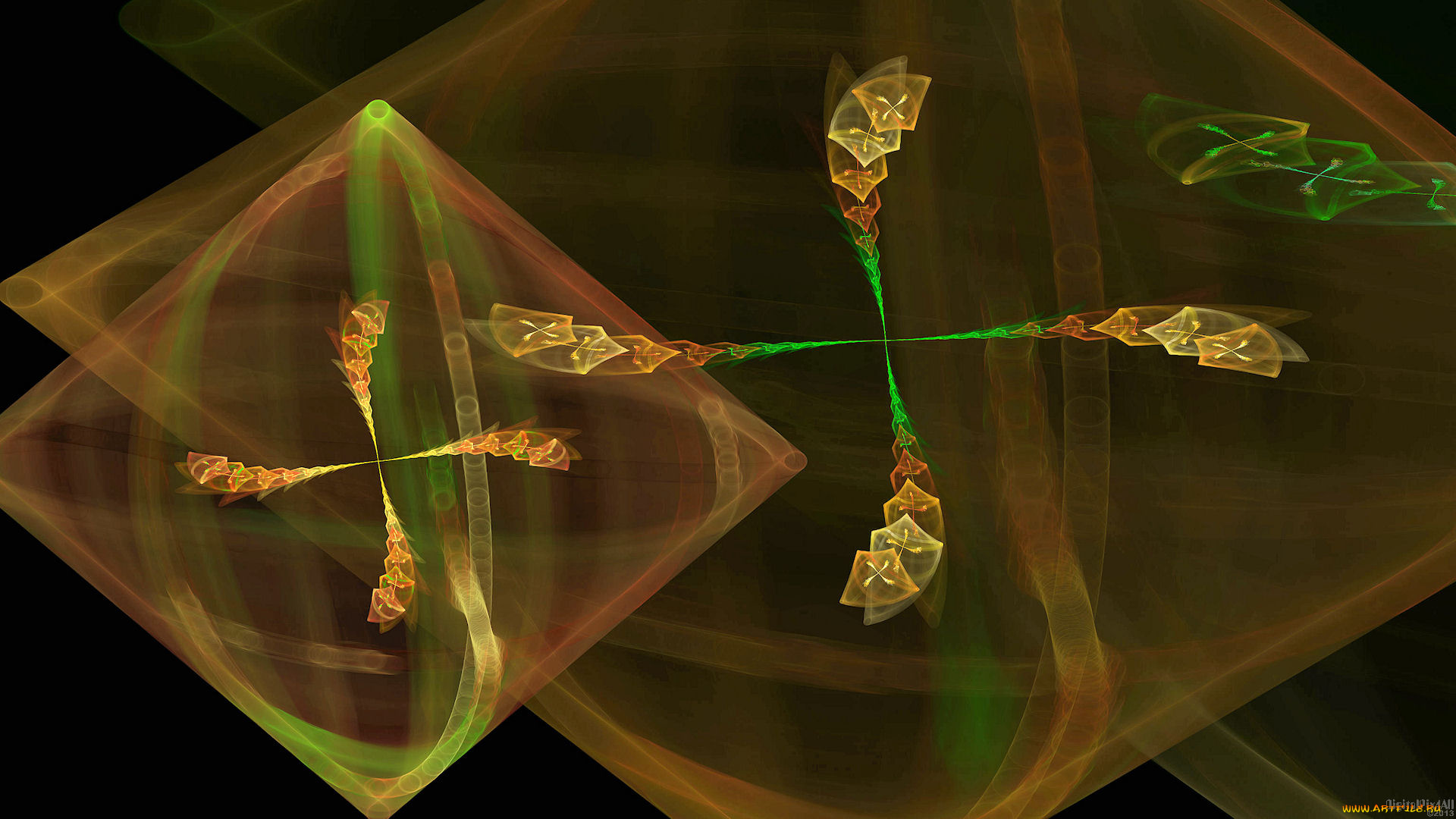 3д, графика, фракталы, , fractal, цвета, фон, узор