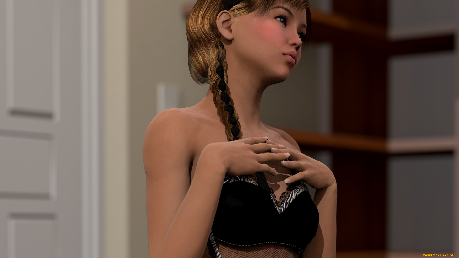 3д, графика, люди, , people, девушка, взгляд, фон