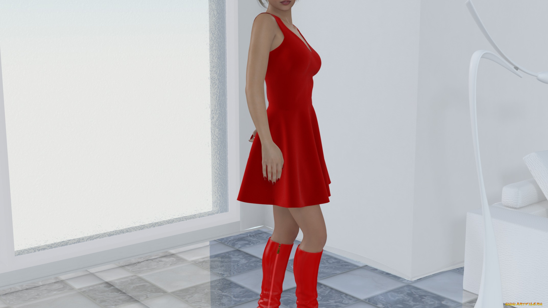 3д, графика, люди, , people, девушка, взгляд, фон, блондинка