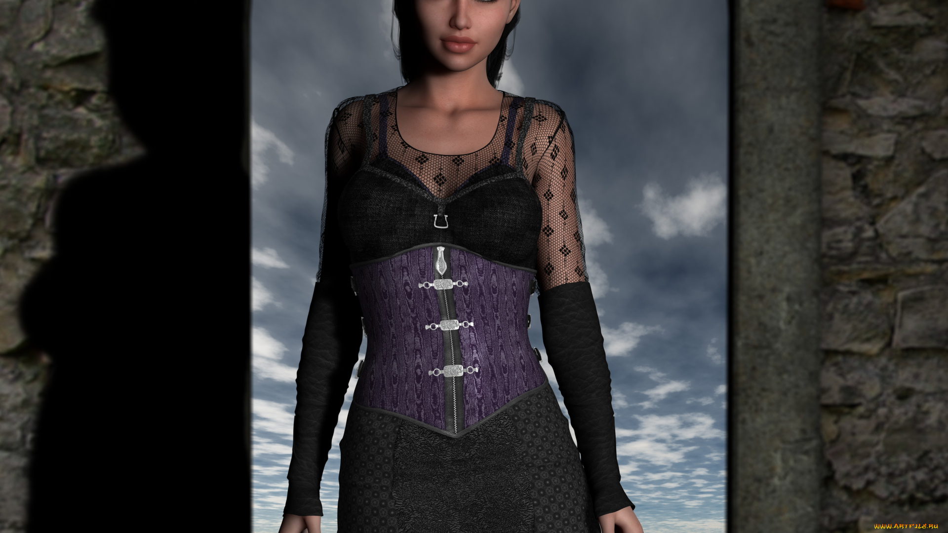 3д, графика, люди, , people, взгляд, девушка, фон