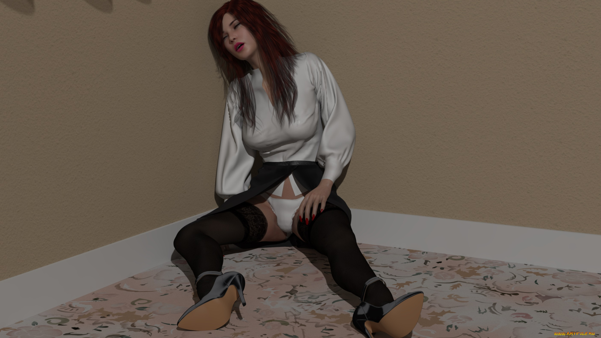 company, retreat, 3д, графика, фантазия, , fantasy, фон, пол, девушка