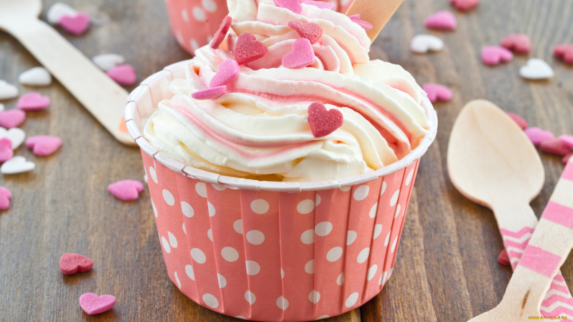еда, мороженое, , десерты, сердечки