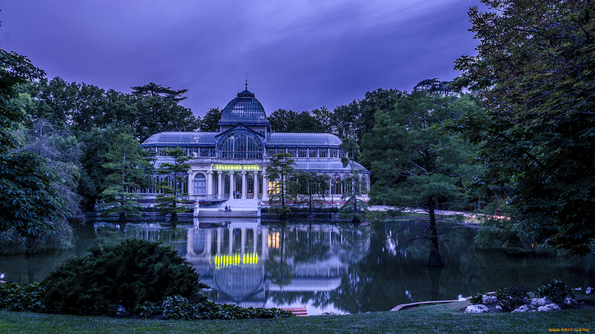 города, -, дворцы, , замки, , крепости, дворец, пруд, парк