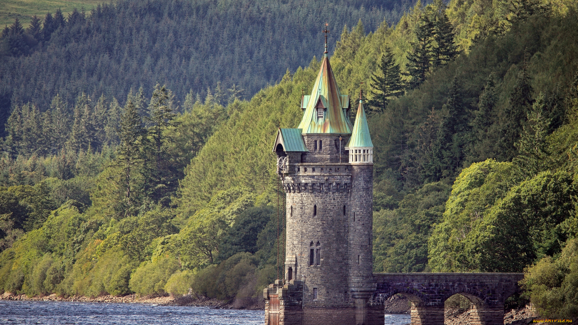 города, -, дворцы, , замки, , крепости, замок, озеро, горы