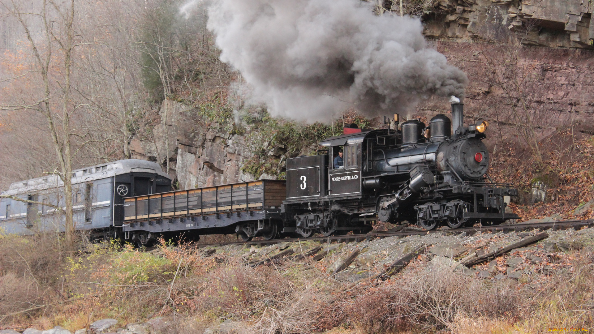 техника, паровозы, дорога, паровоз, железная