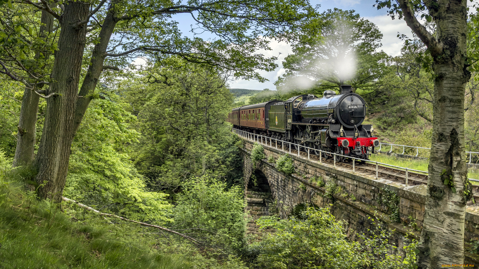 техника, паровозы, паровоз, дорога, железная