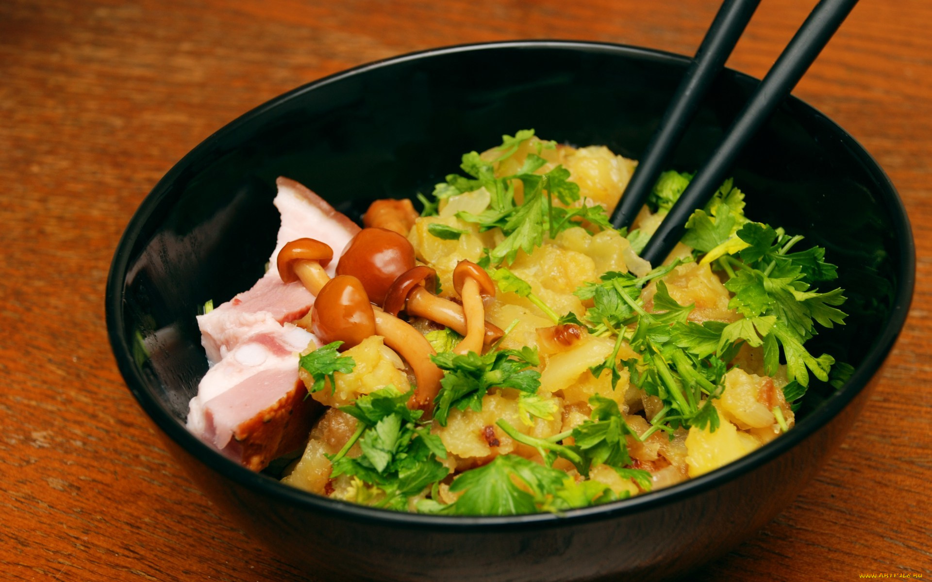 еда, грибы, , грибные, блюда, зелень, сковородка