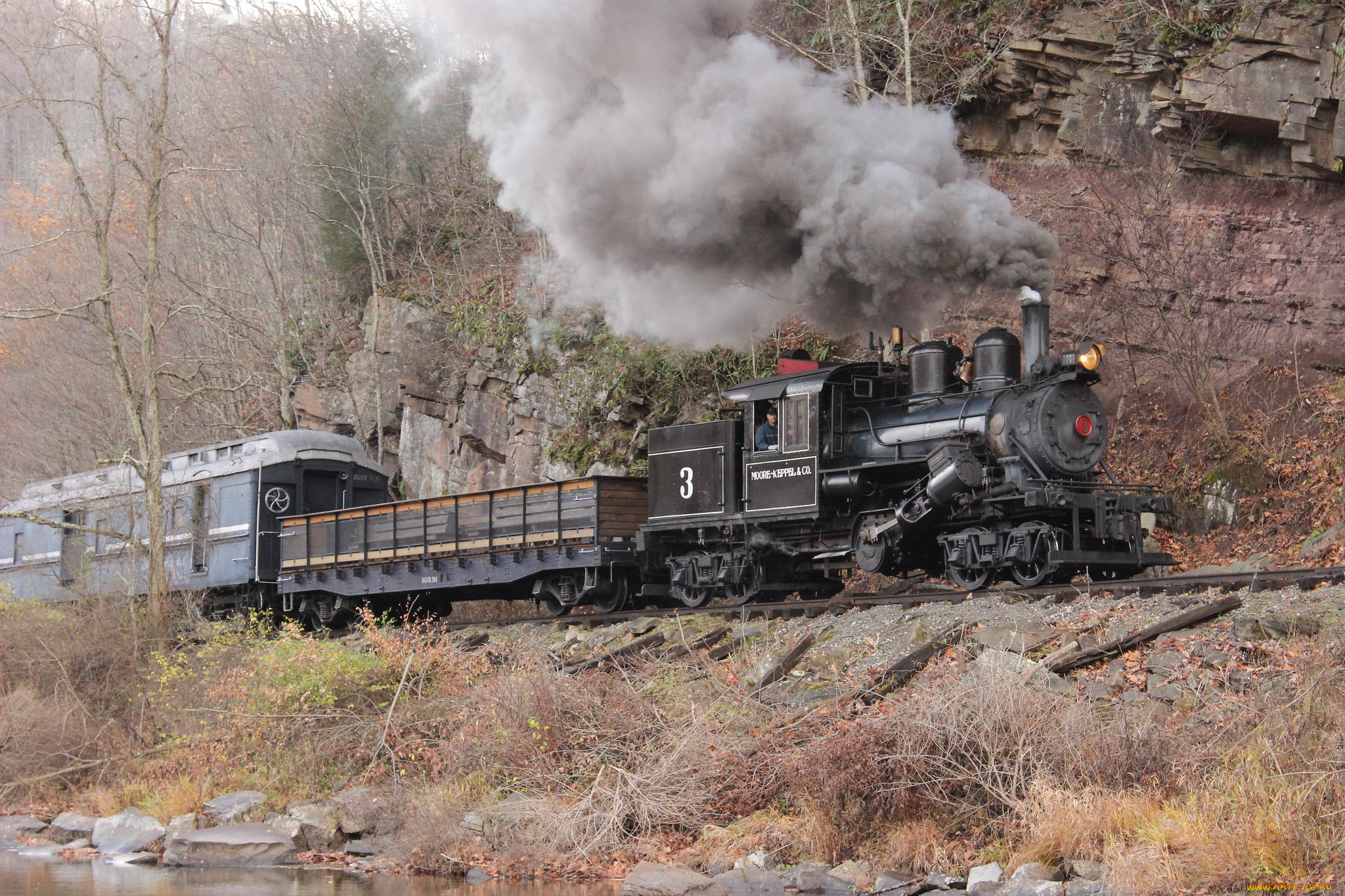 техника, паровозы, дорога, паровоз, железная