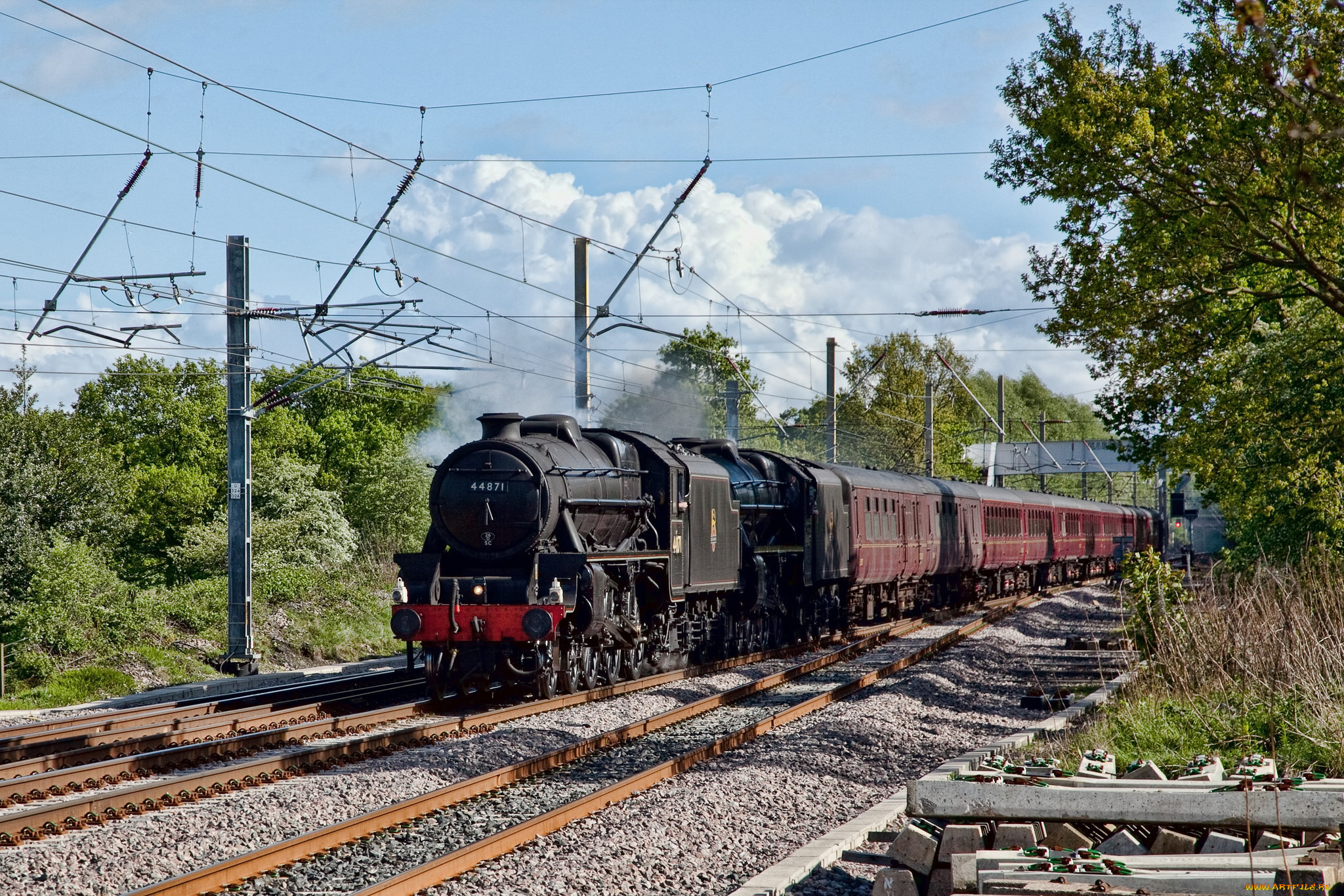 техника, паровозы, паровоз, дорога, железная