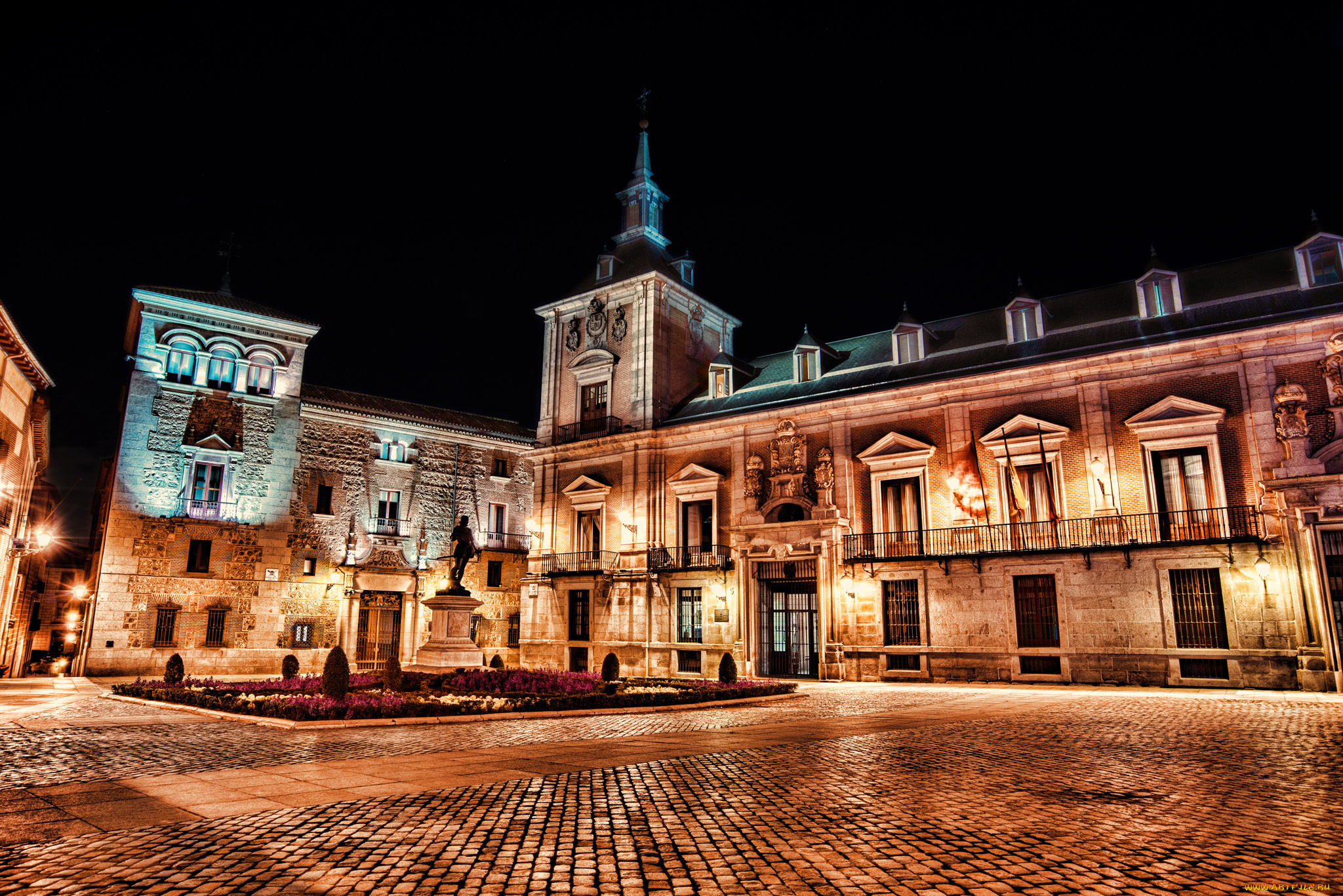 города, мадрид, , испания, plaza, de, la, villa