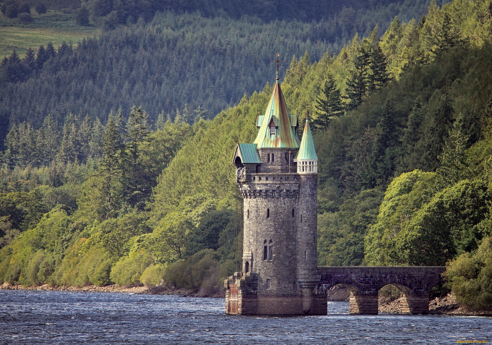 города, -, дворцы, , замки, , крепости, замок, озеро, горы