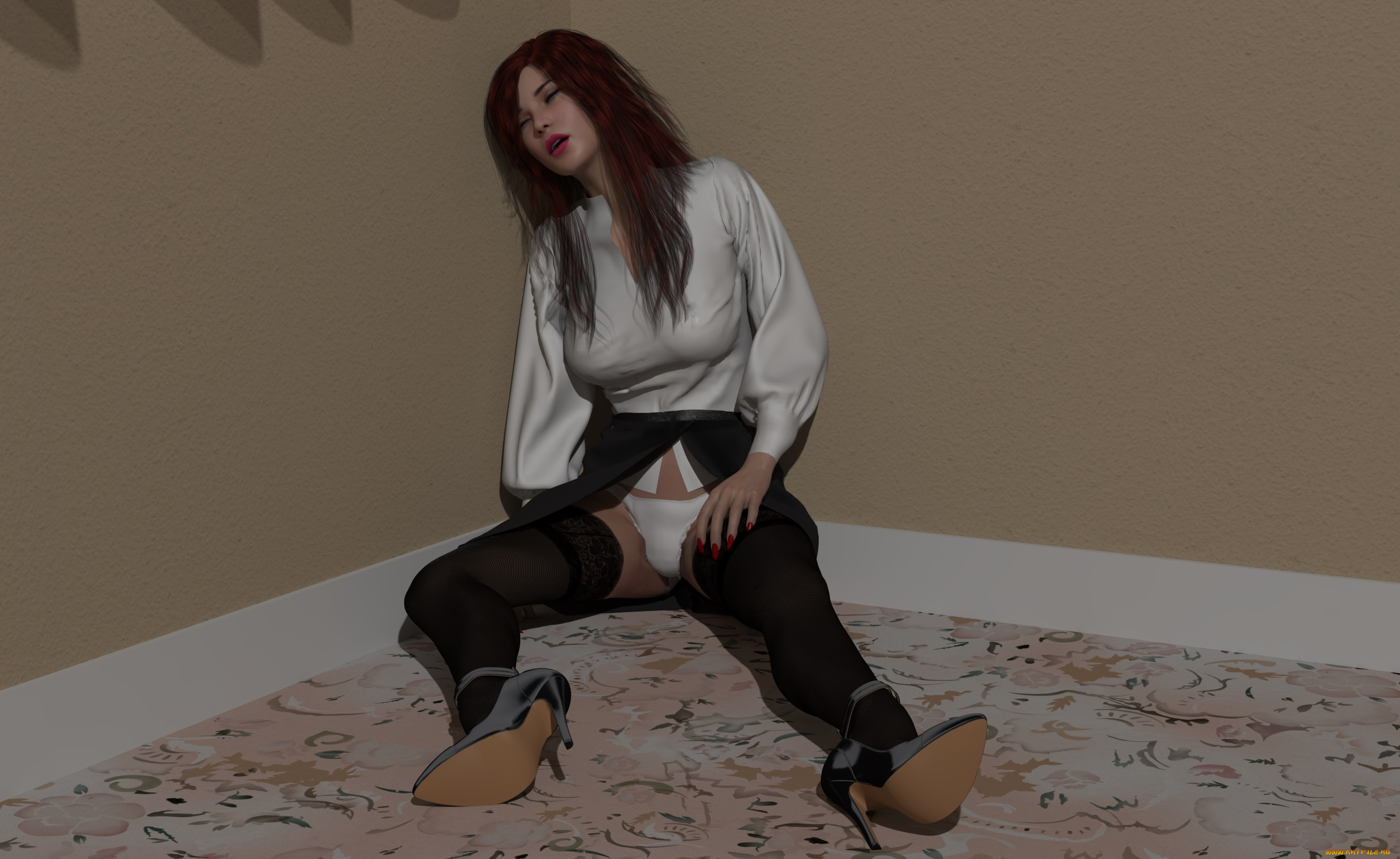 company, retreat, 3д, графика, фантазия, , fantasy, фон, пол, девушка