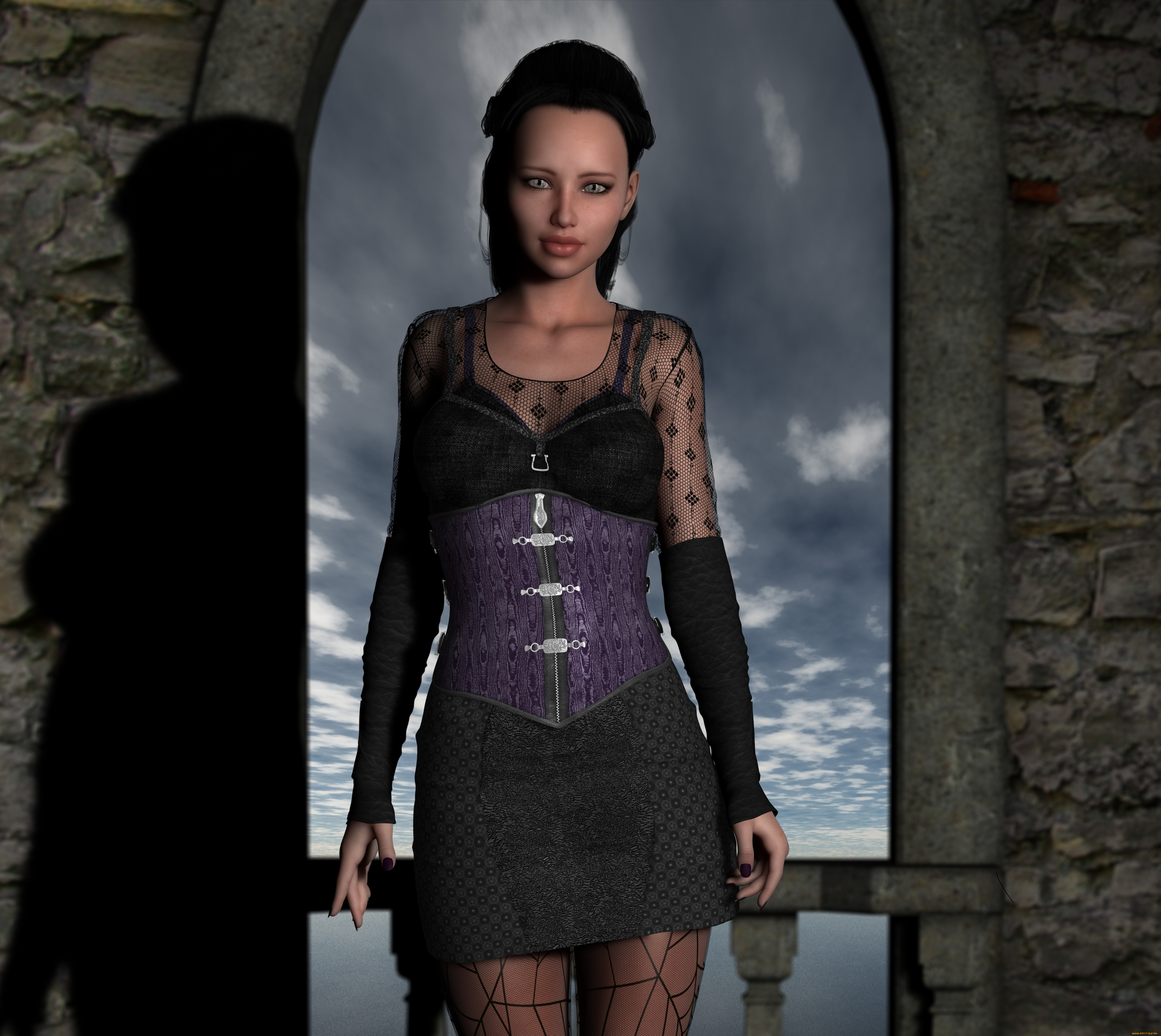 3д, графика, люди, , people, взгляд, девушка, фон