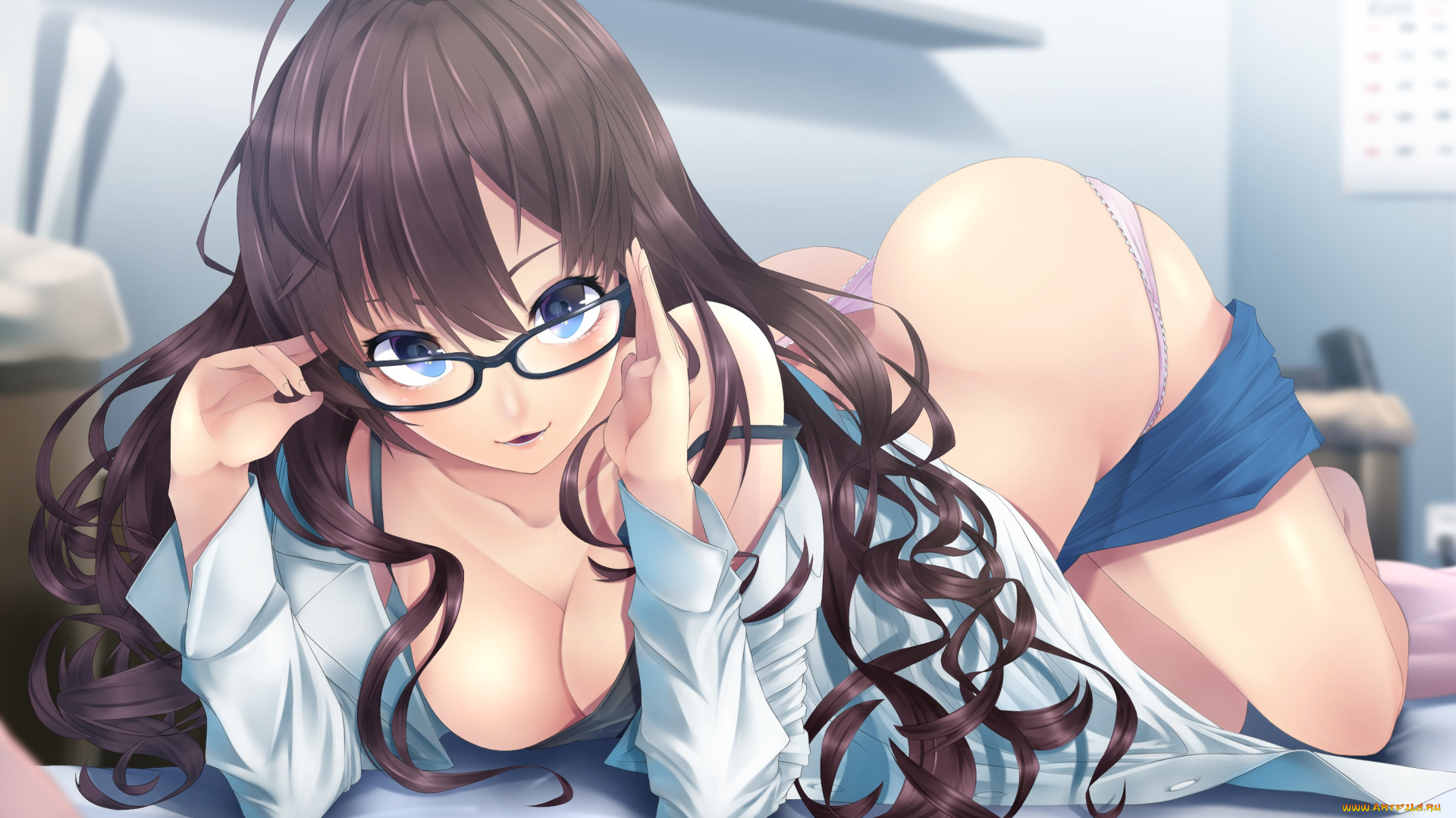 аниме, idolm@ster, девушка, фон, взгляд