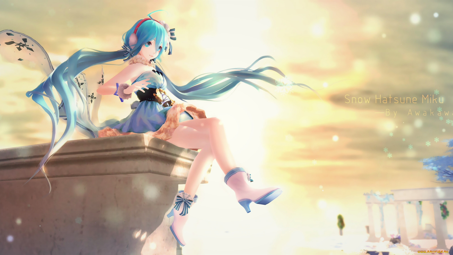 аниме, vocaloid, hatsune, miku, awakawayui