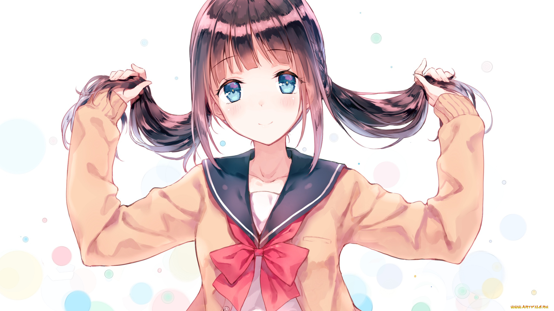 автор, , hiten, goane, ryu, аниме, unknown, , другое, улыбка, девочка, арт