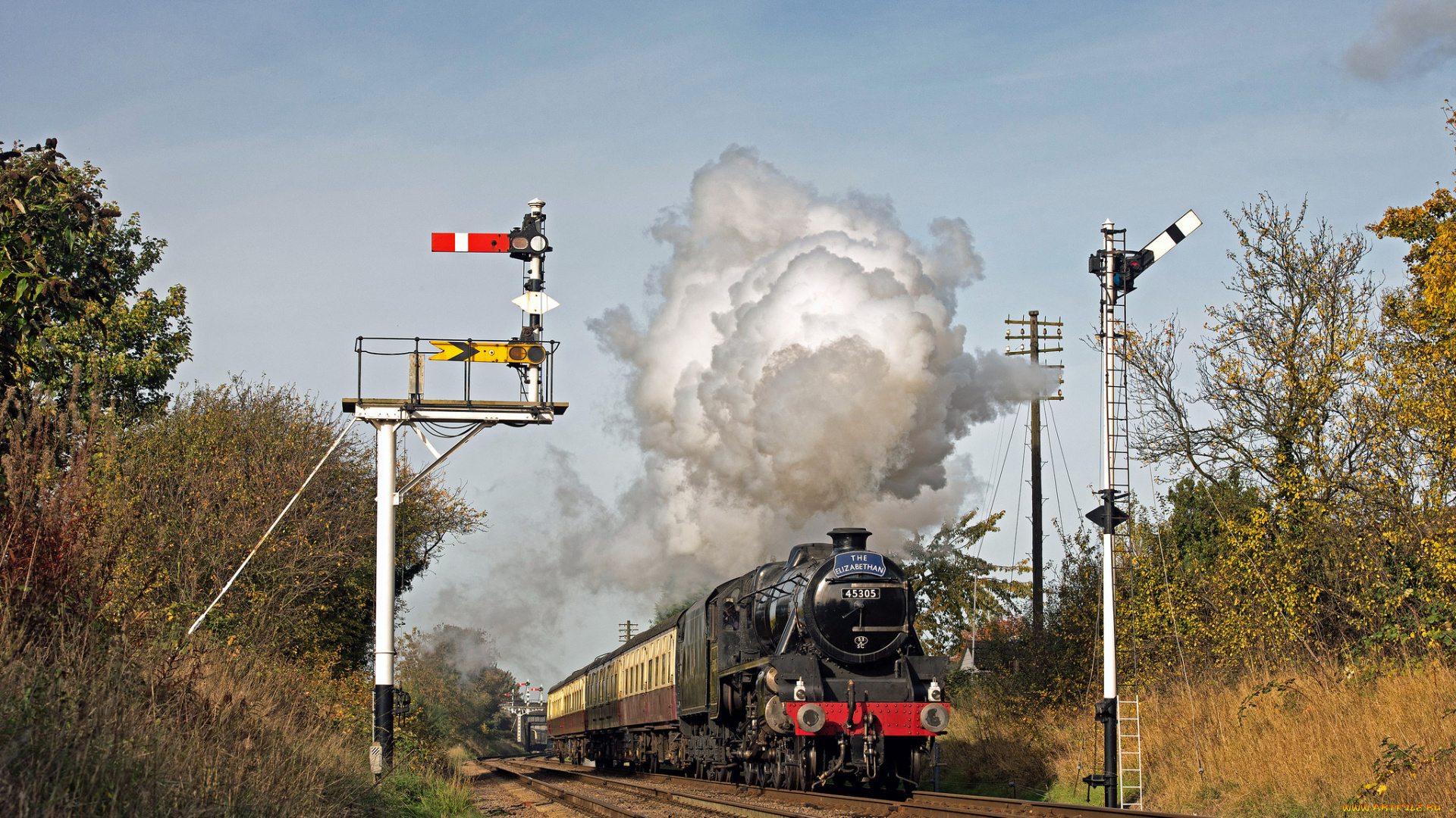 техника, паровозы, рельсы, паровоз