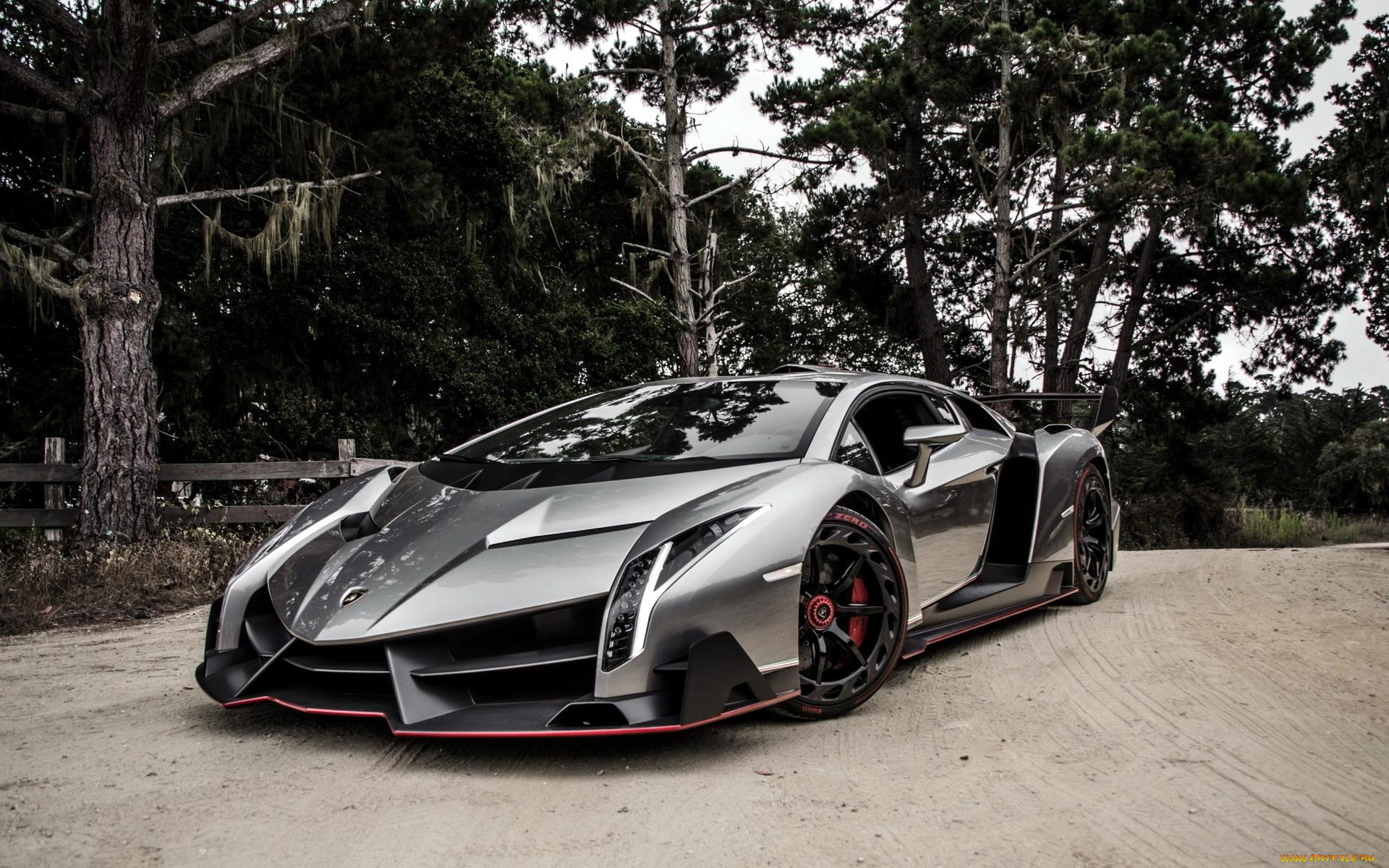 автомобили, lamborghini, лес, забор, серебристый, ламборгини, деревья, грунтовка