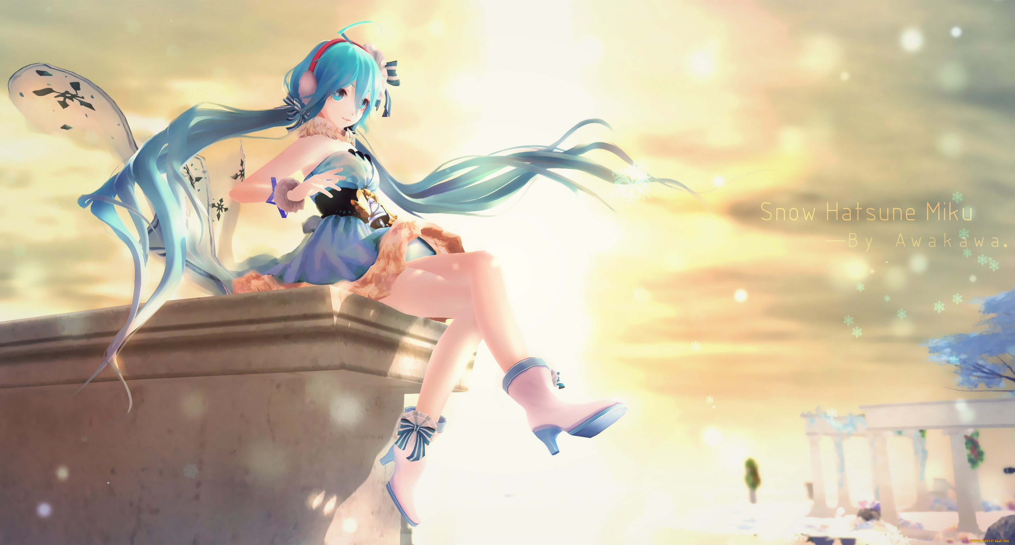 аниме, vocaloid, hatsune, miku, awakawayui