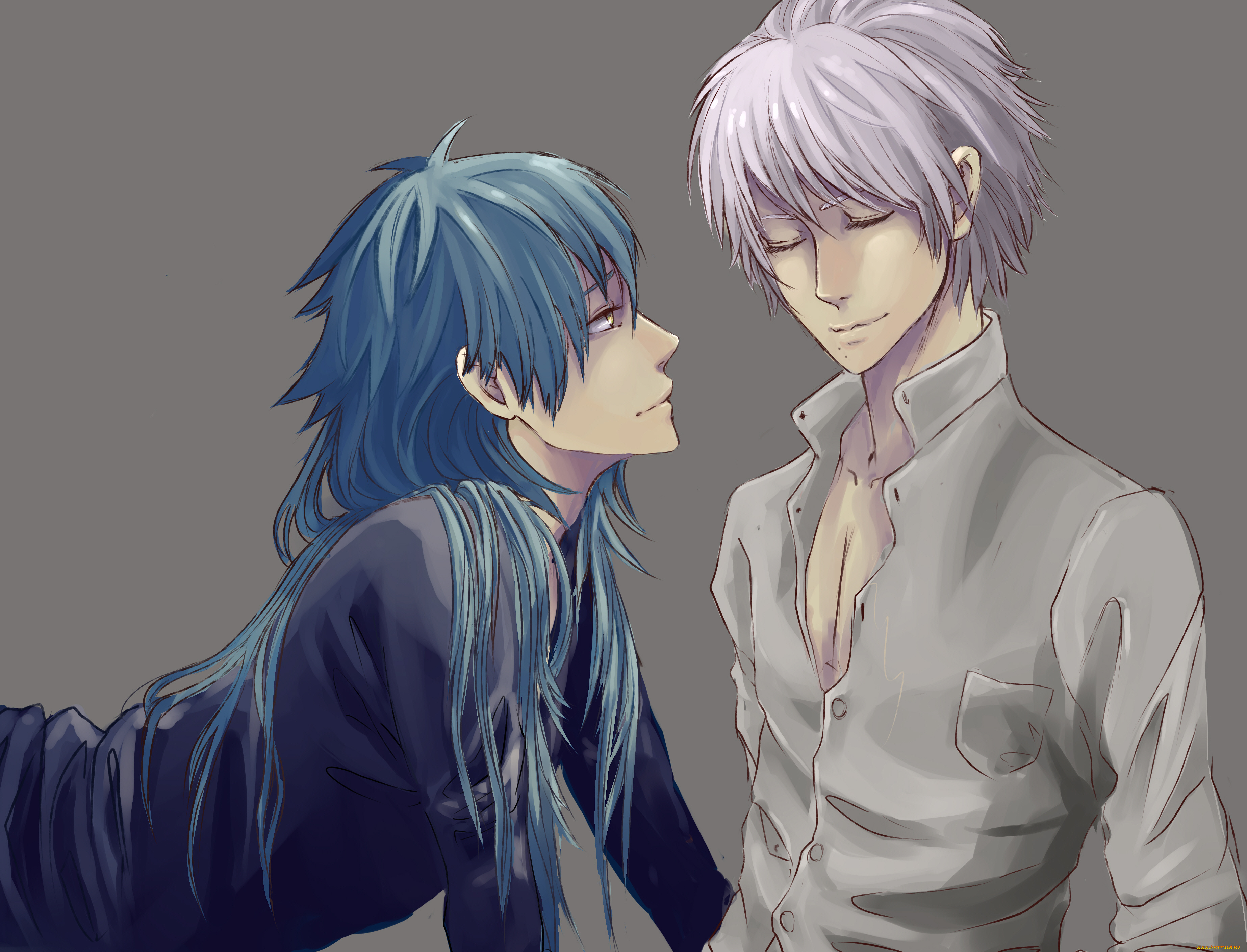 аниме, dramatical, murder, арт, парни, киборг, аоба, драматическое, убийство