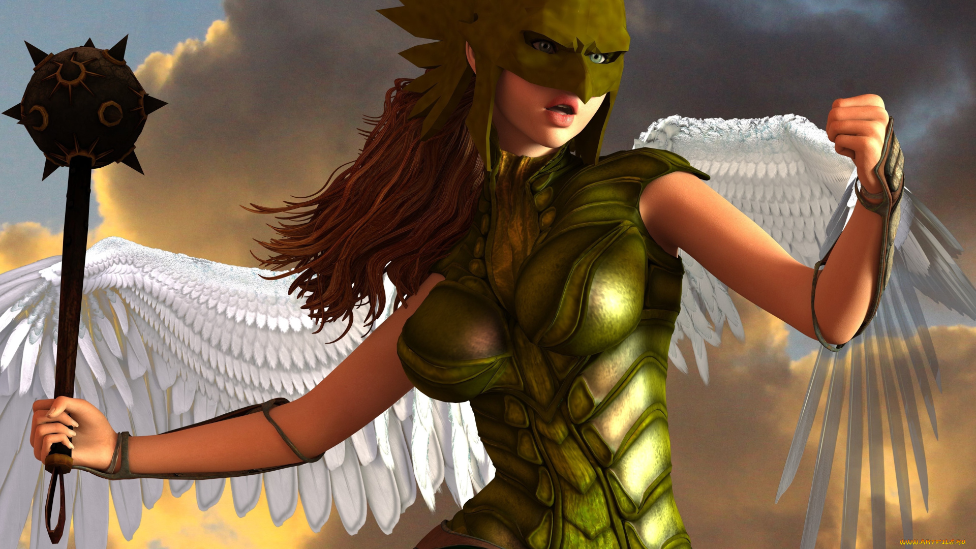 3д, графика, ангел, , angel, ангел, фон, взгляд, девушка