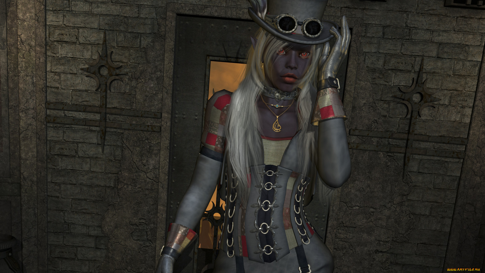 3д, графика, эльфы, , elves, эльфийка, фон, взгляд