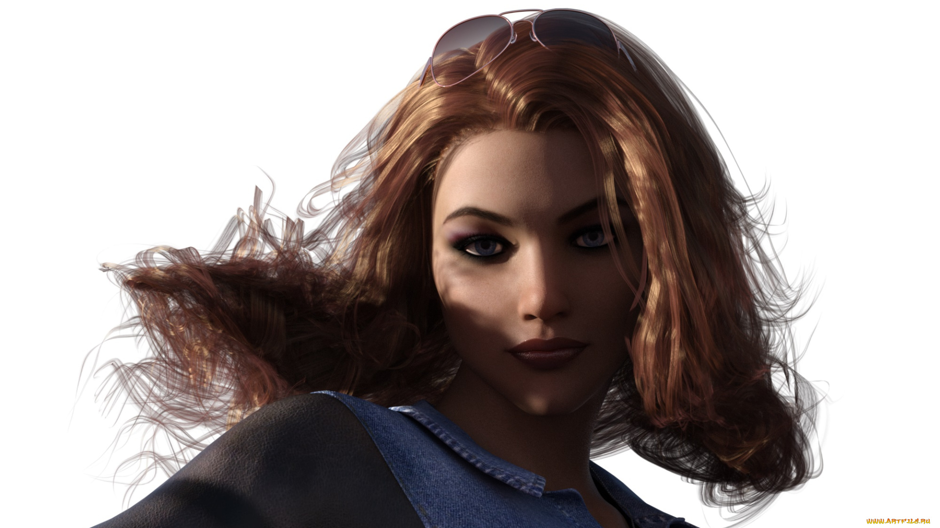 3д, графика, портрет, , portraits, фон, взгляд, девушка