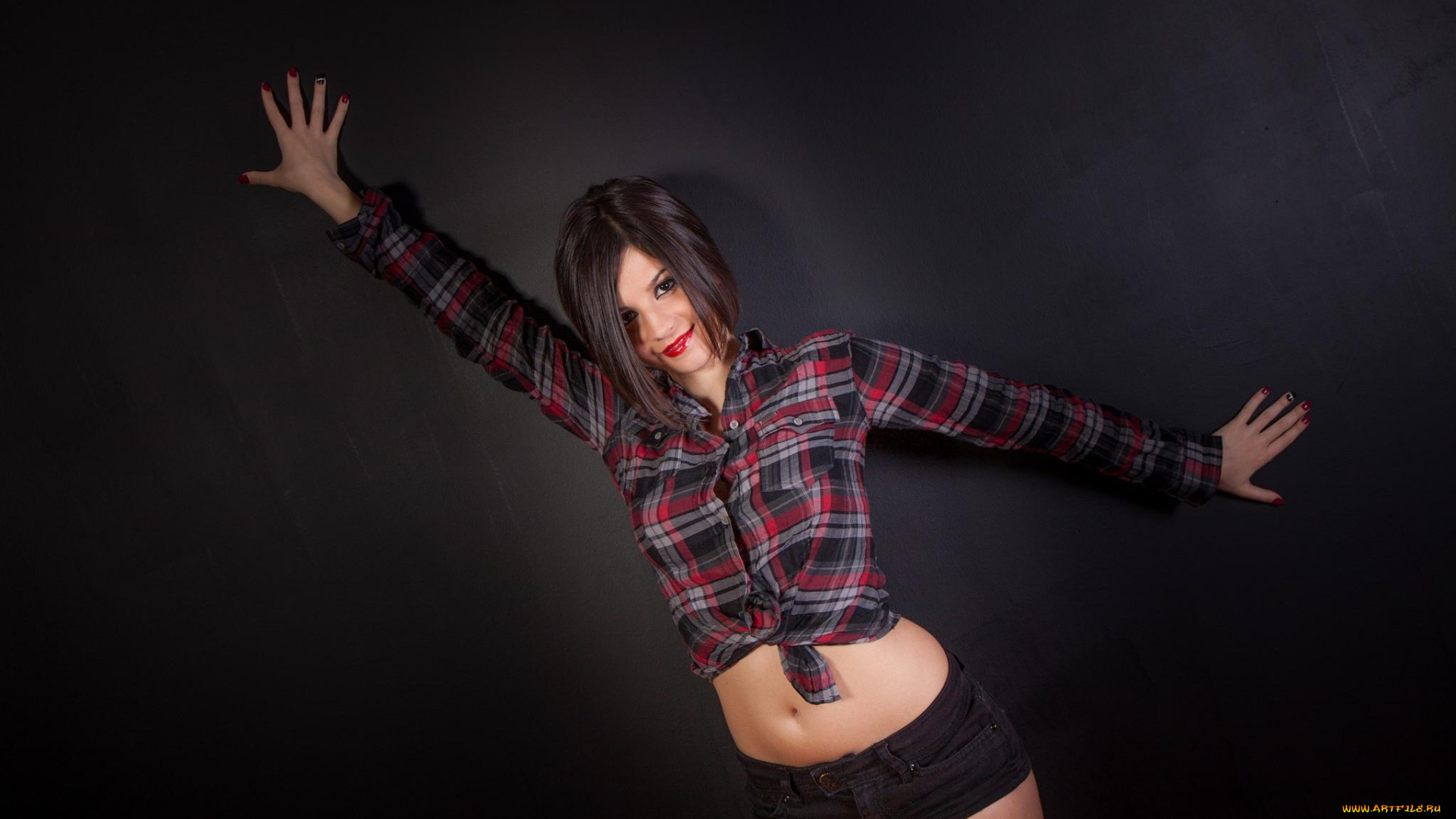 девушки, -unsort, , брюнетки, , шатенки, девушка, улыбка, фон, взгляд