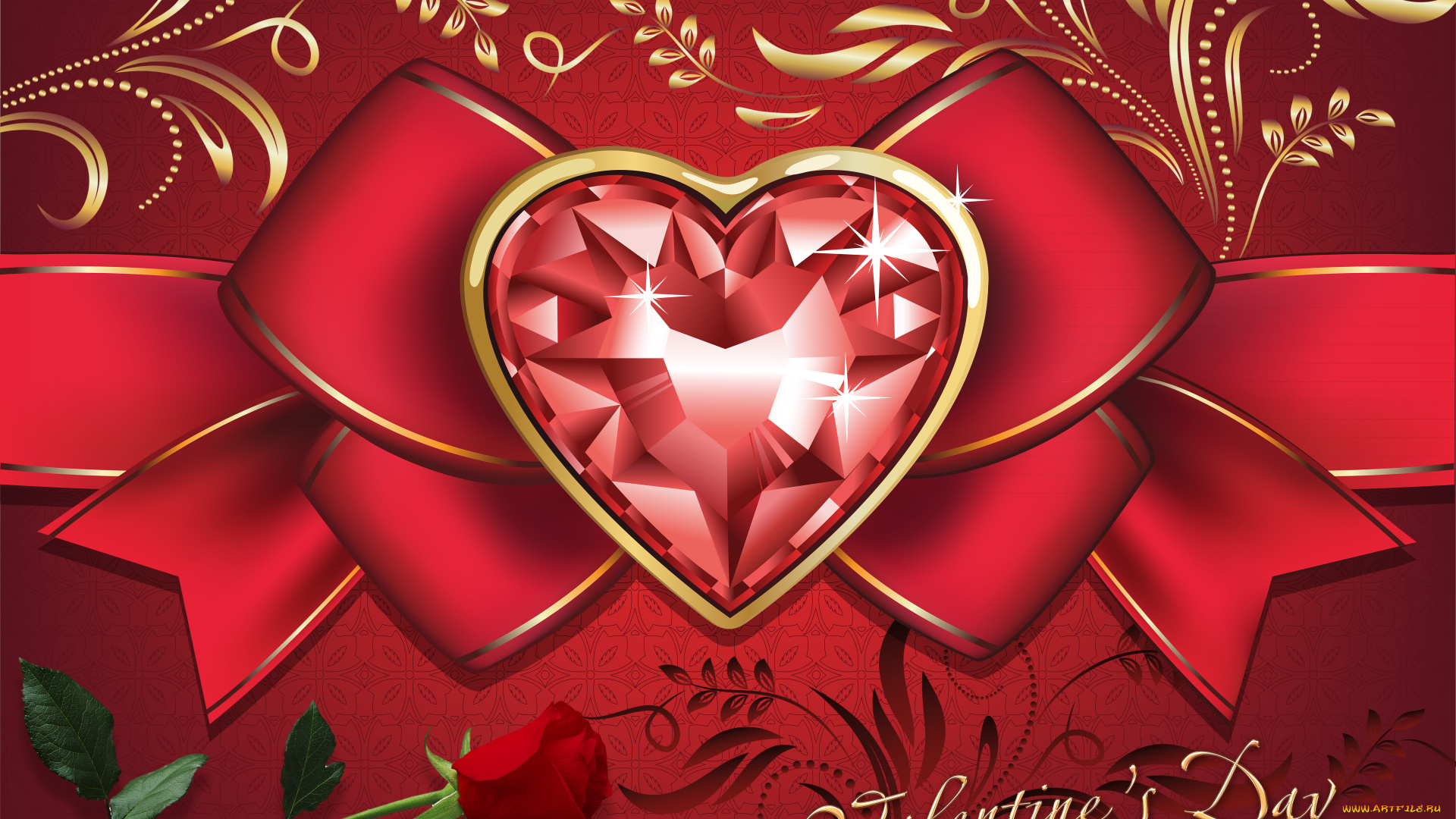 праздничные, день, святого, валентина, , сердечки, , любовь, фон, сердечко