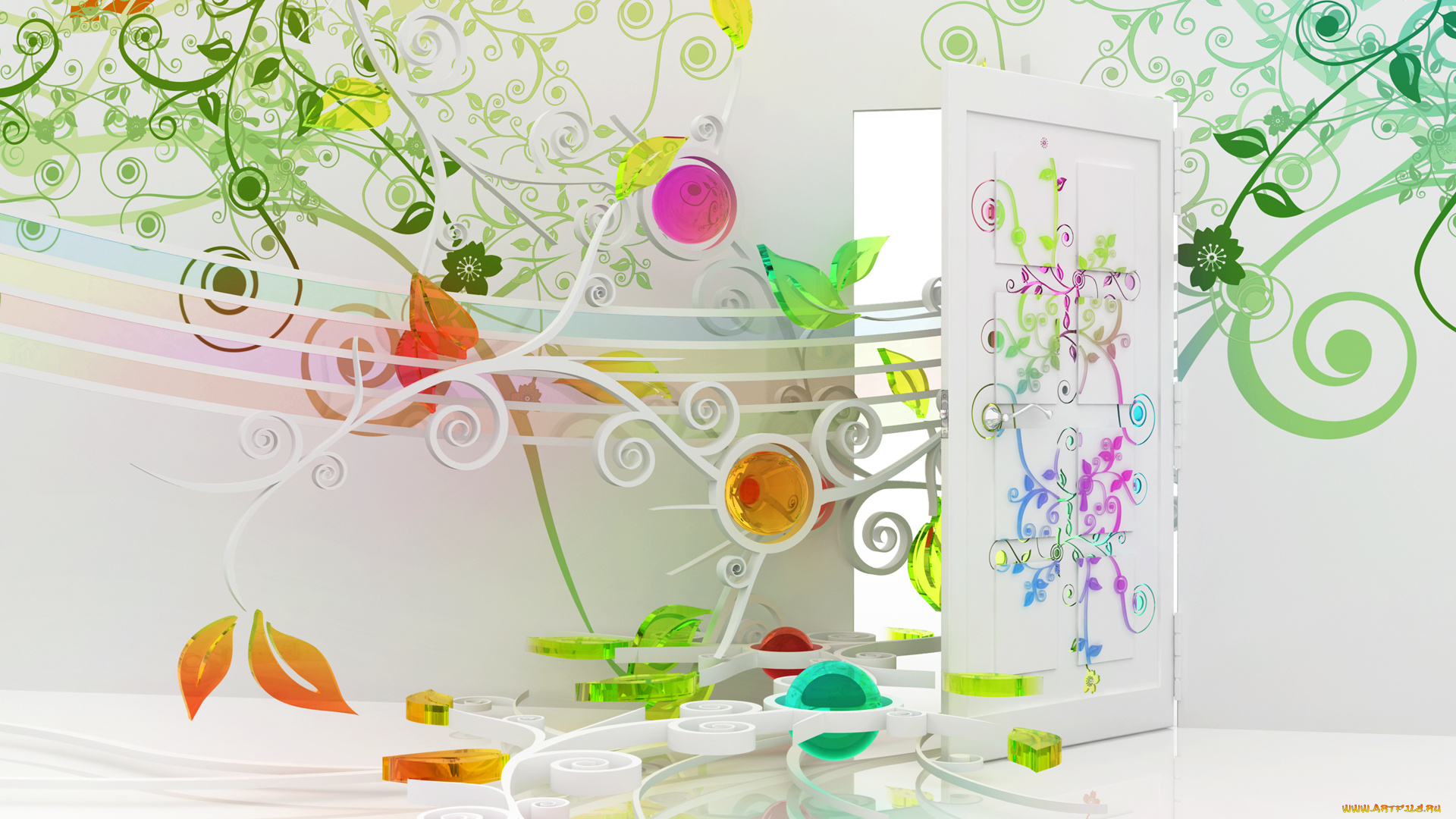 векторная, графика, цветы, , flowers, цветы, ветки