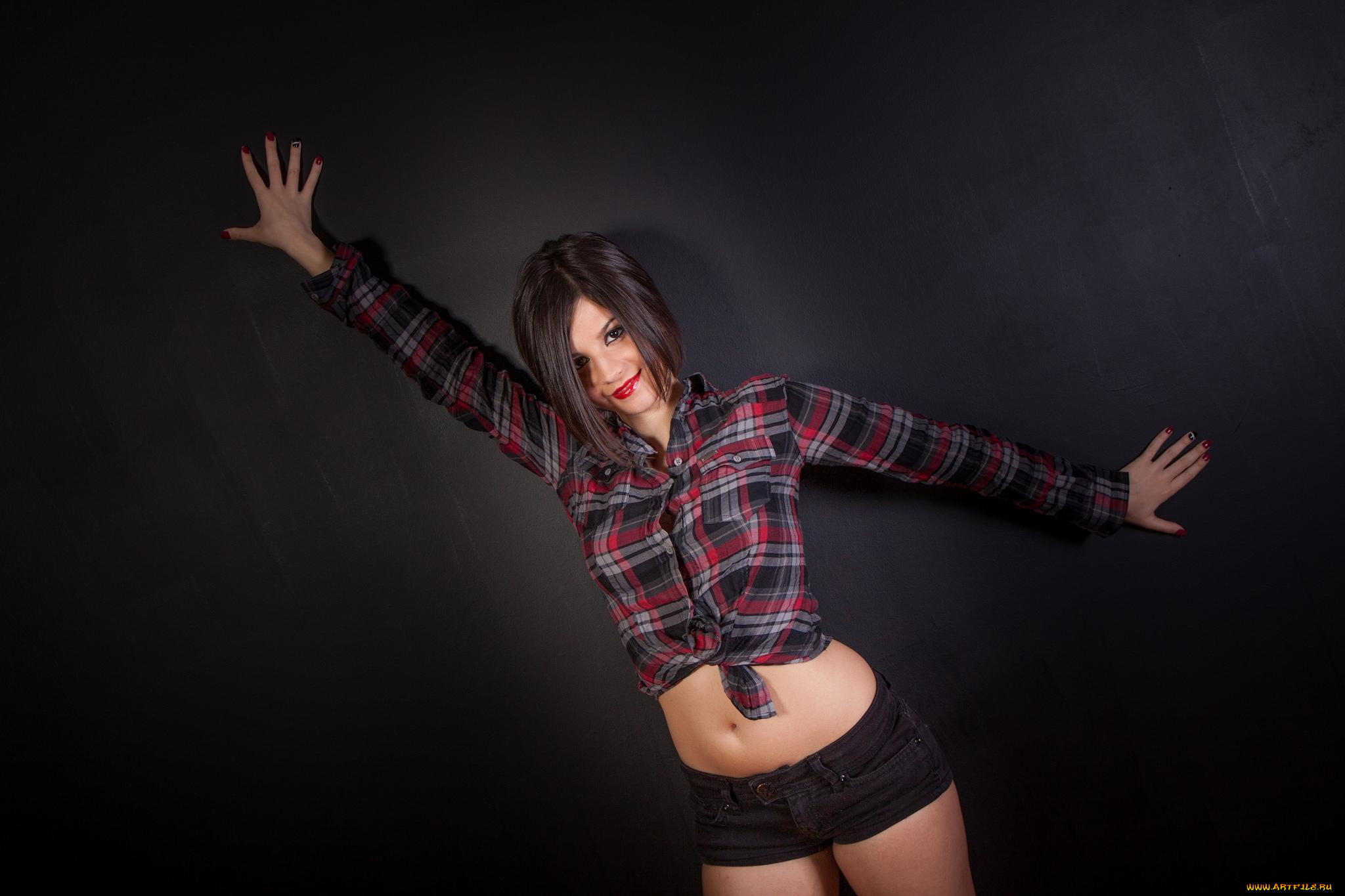 девушки, -unsort, , брюнетки, , шатенки, девушка, улыбка, фон, взгляд