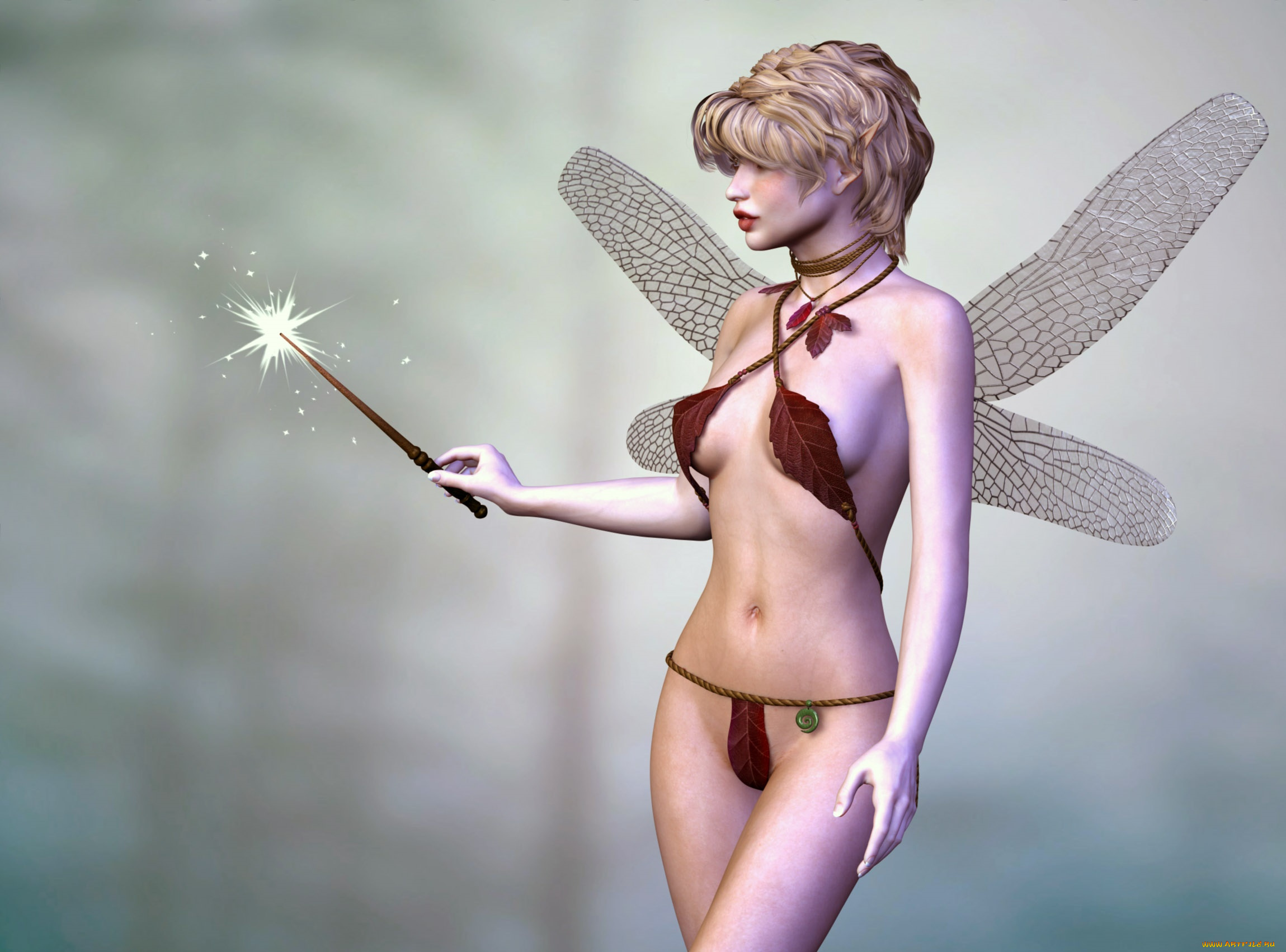 3д, графика, эльфы, , elves, взгляд, фон, эльфийка