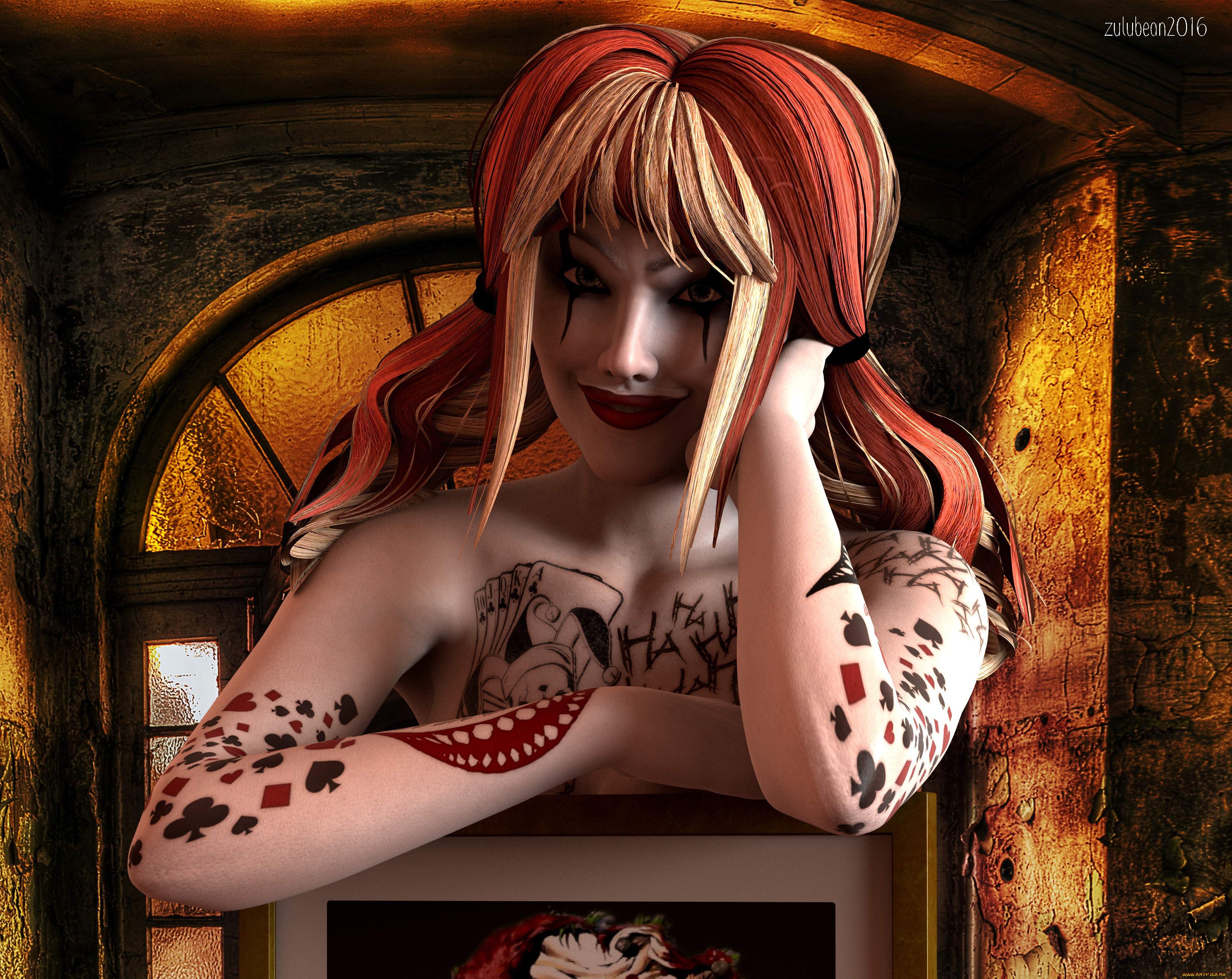 3д, графика, фантазия, , fantasy, фон, взгляд, девушка