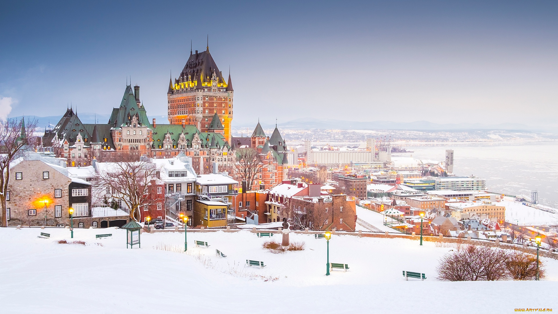 города, квебек, , канада, квебек