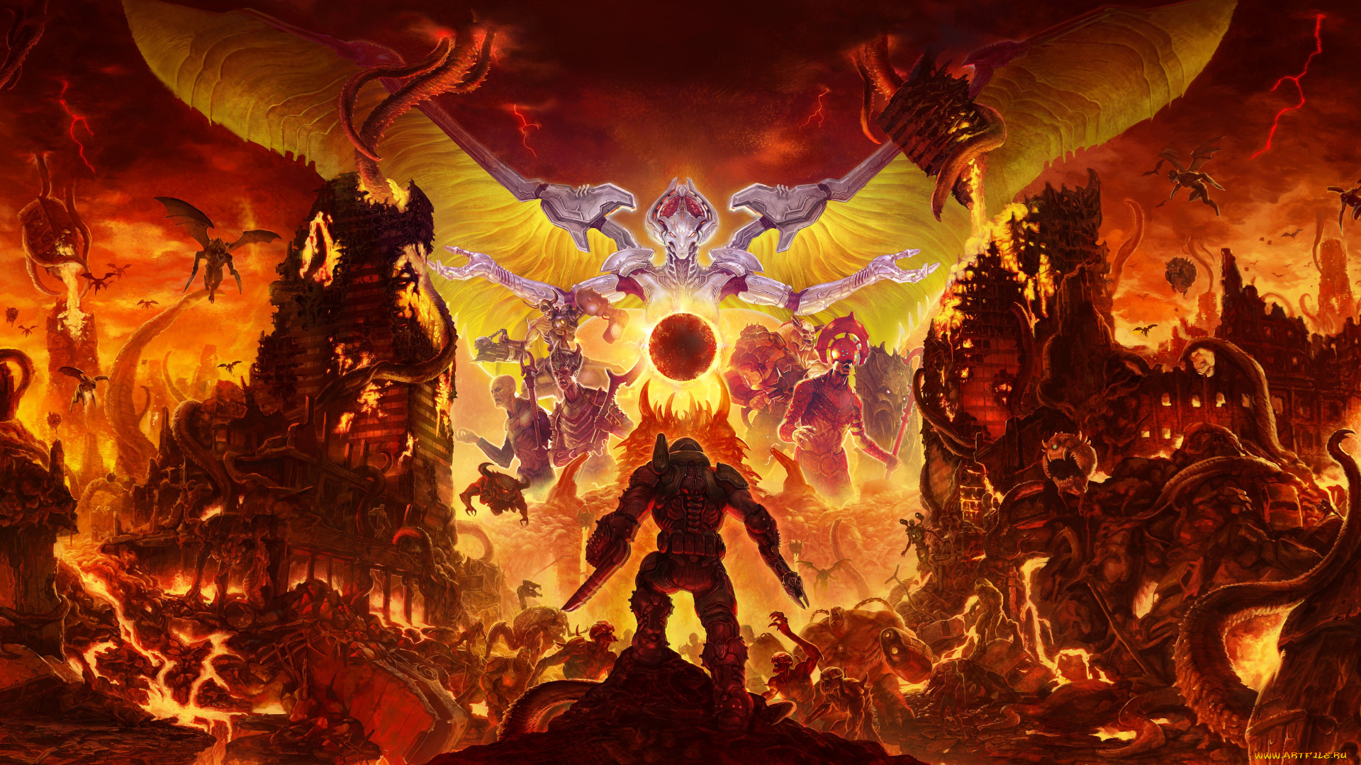 видео, игры, doom, eternal, doom, eternal